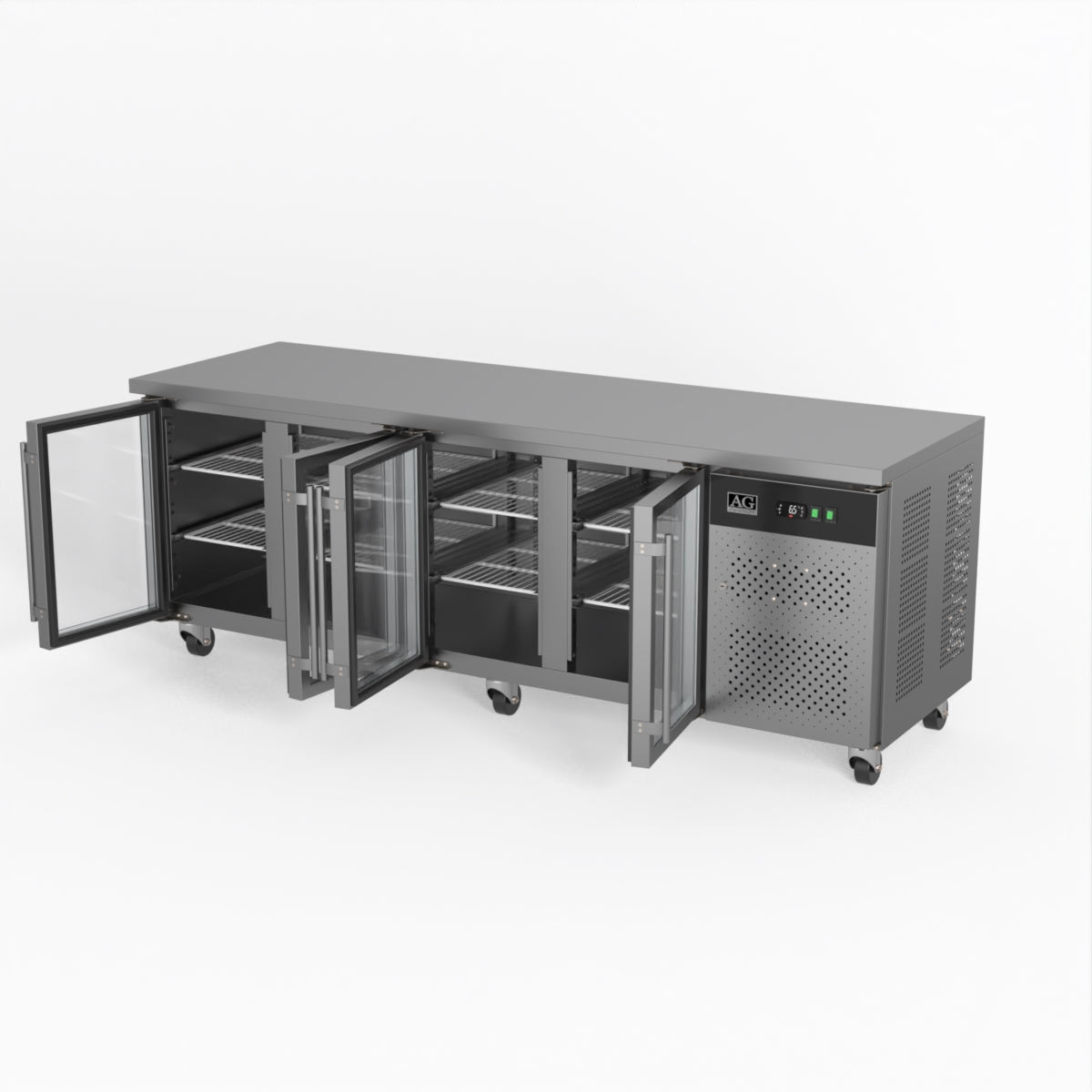 AG 4 Glass Door Commercial Worktop / Under Bench Fridge GNX4100TNG