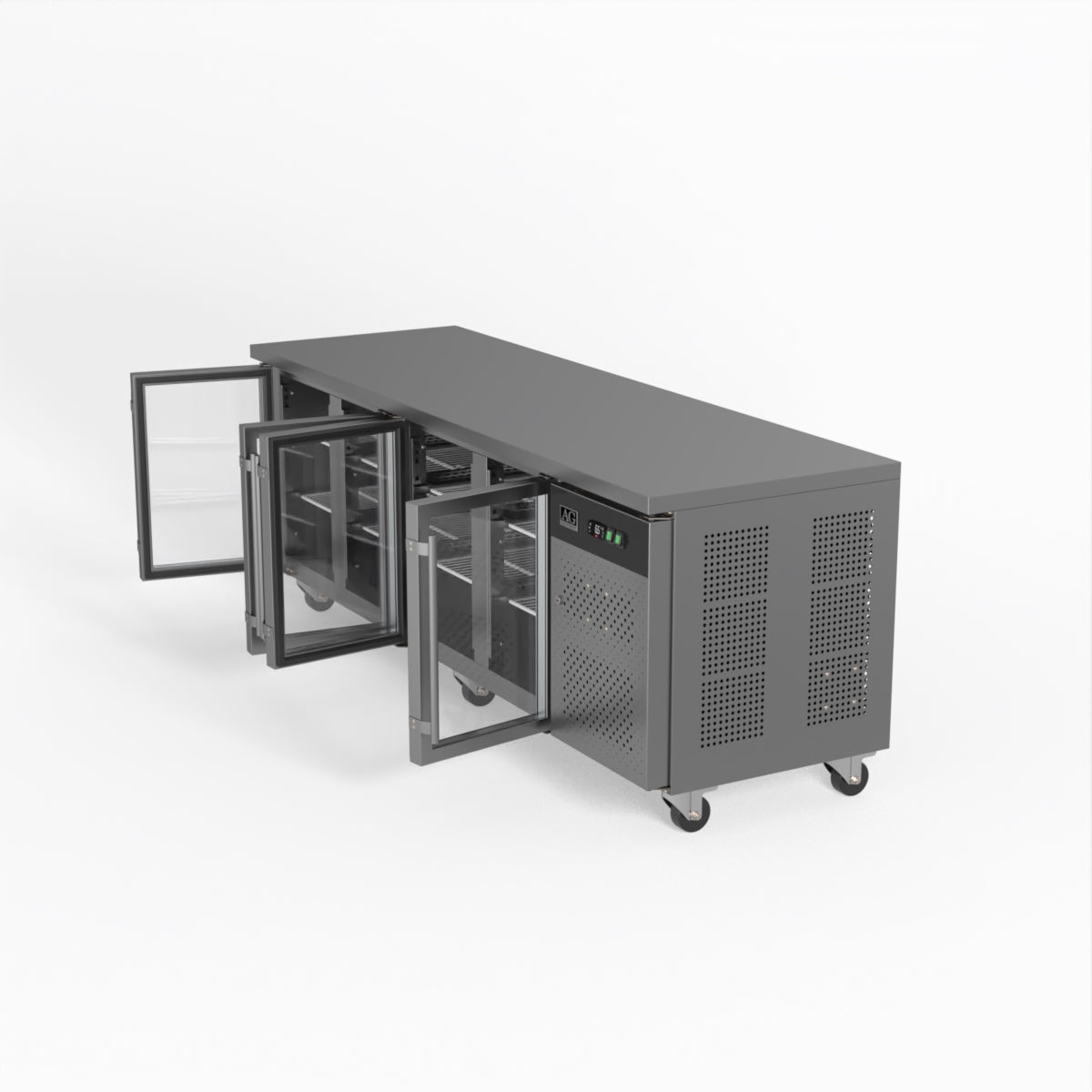 AG 4 Glass Door Commercial Worktop / Under Bench Fridge GNX4100TNG