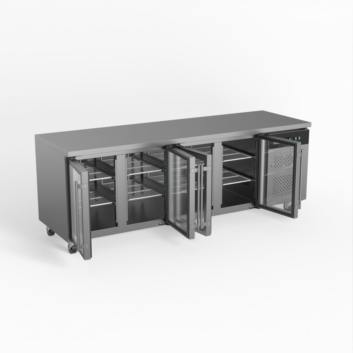 AG 4 Glass Door Commercial Worktop / Under Bench Fridge GNX4100TNG