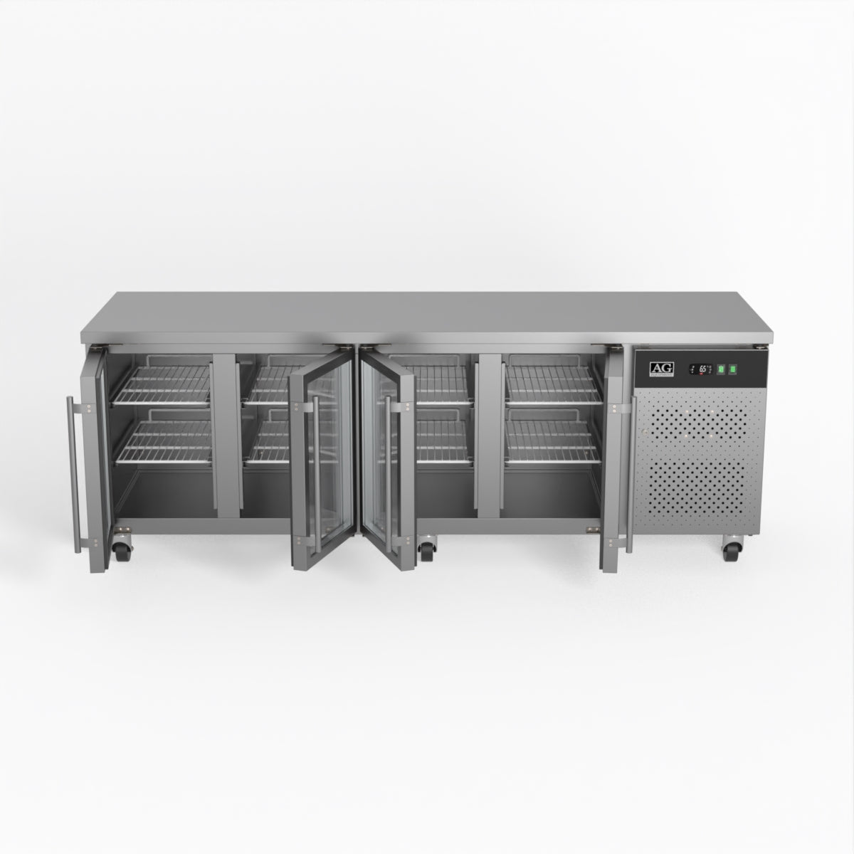 AG 4 Glass Door Commercial Worktop / Under Bench Fridge GNX4100TNG