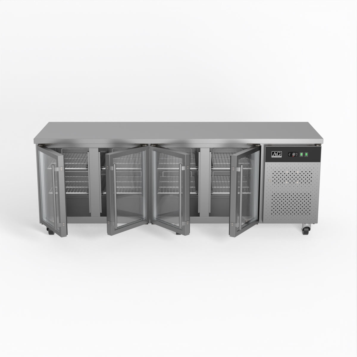 AG 4 Glass Door Commercial Worktop / Under Bench Fridge GNX4100TNG