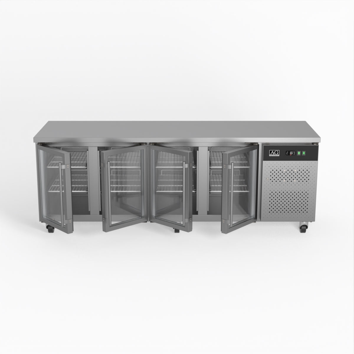 AG 4 Glass Door Commercial Worktop / Under Bench Fridge GNX4100TNG