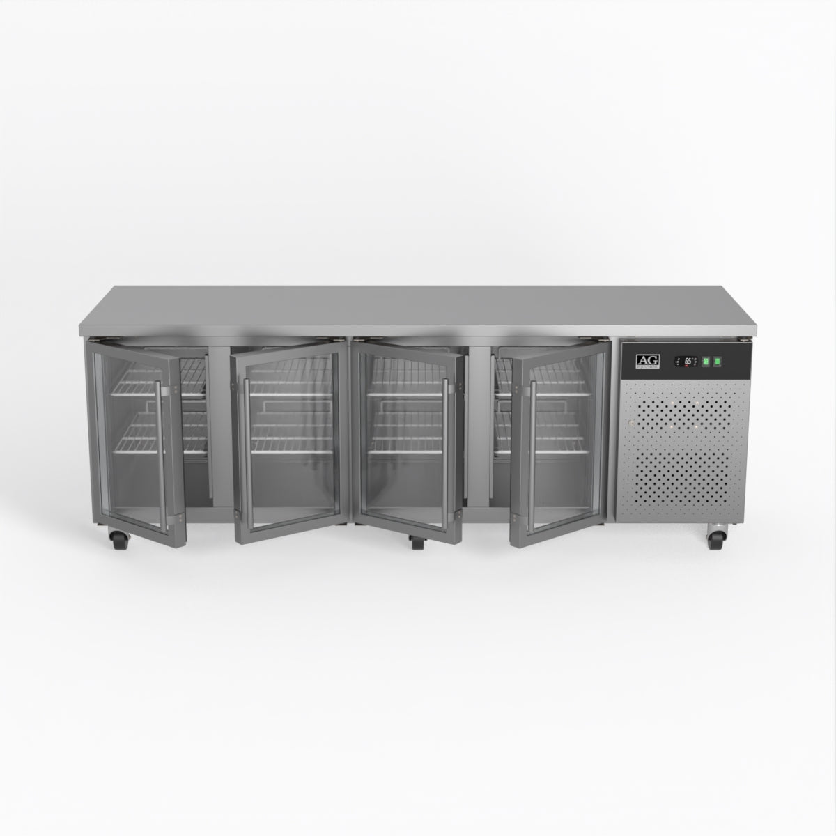 AG 4 Glass Door Commercial Worktop / Under Bench Fridge GNX4100TNG