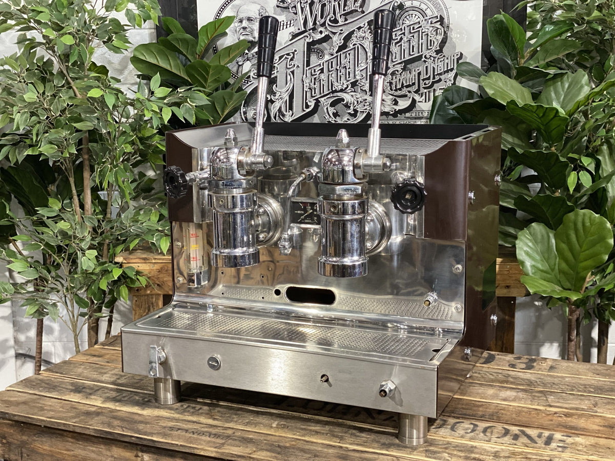 Gaggia Tell Lever 1979 - - 2 Group Commercial Espresso Machine - Commercial - Brown