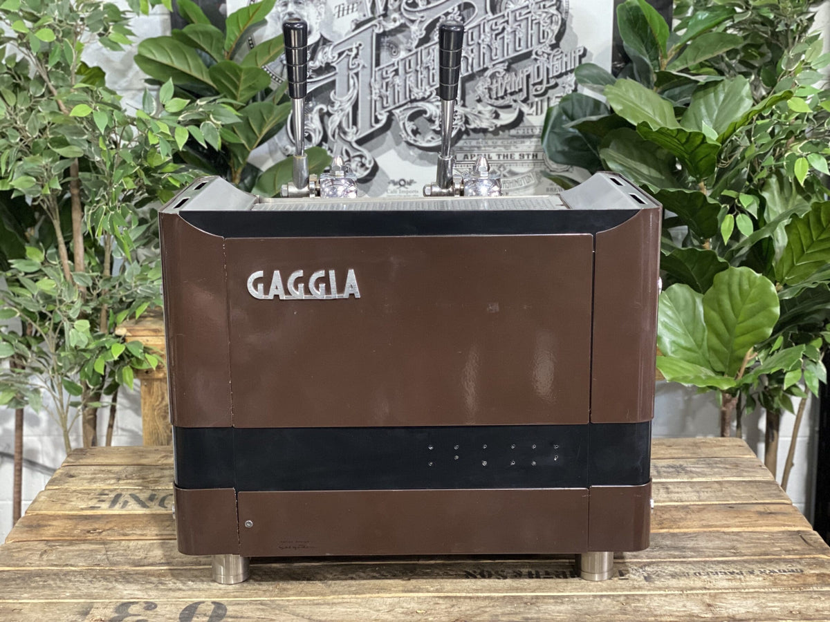 Gaggia Tell Lever 1979 - - 2 Group Commercial Espresso Machine - Commercial - Brown