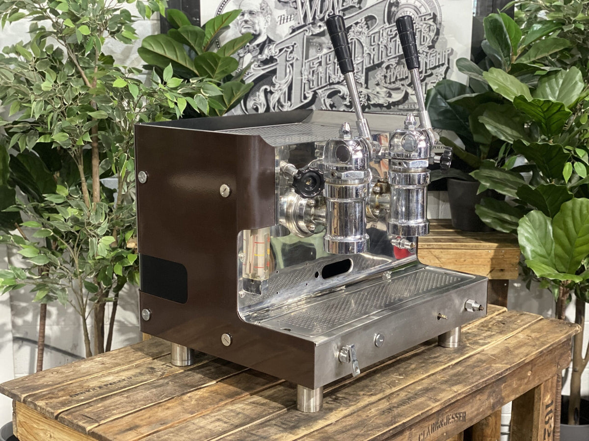 Gaggia Tell Lever 1979 - - 2 Group Commercial Espresso Machine - Commercial - Brown