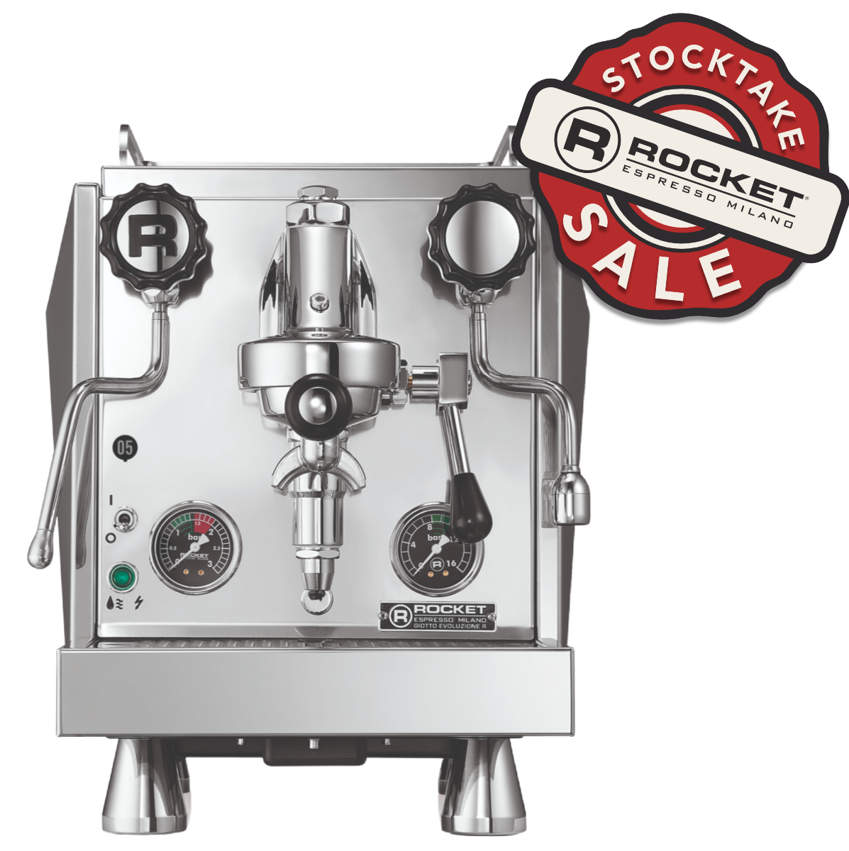 Rocket Giotto Cronometro R - 1 Group Commercial Espresso Machine - Stainless