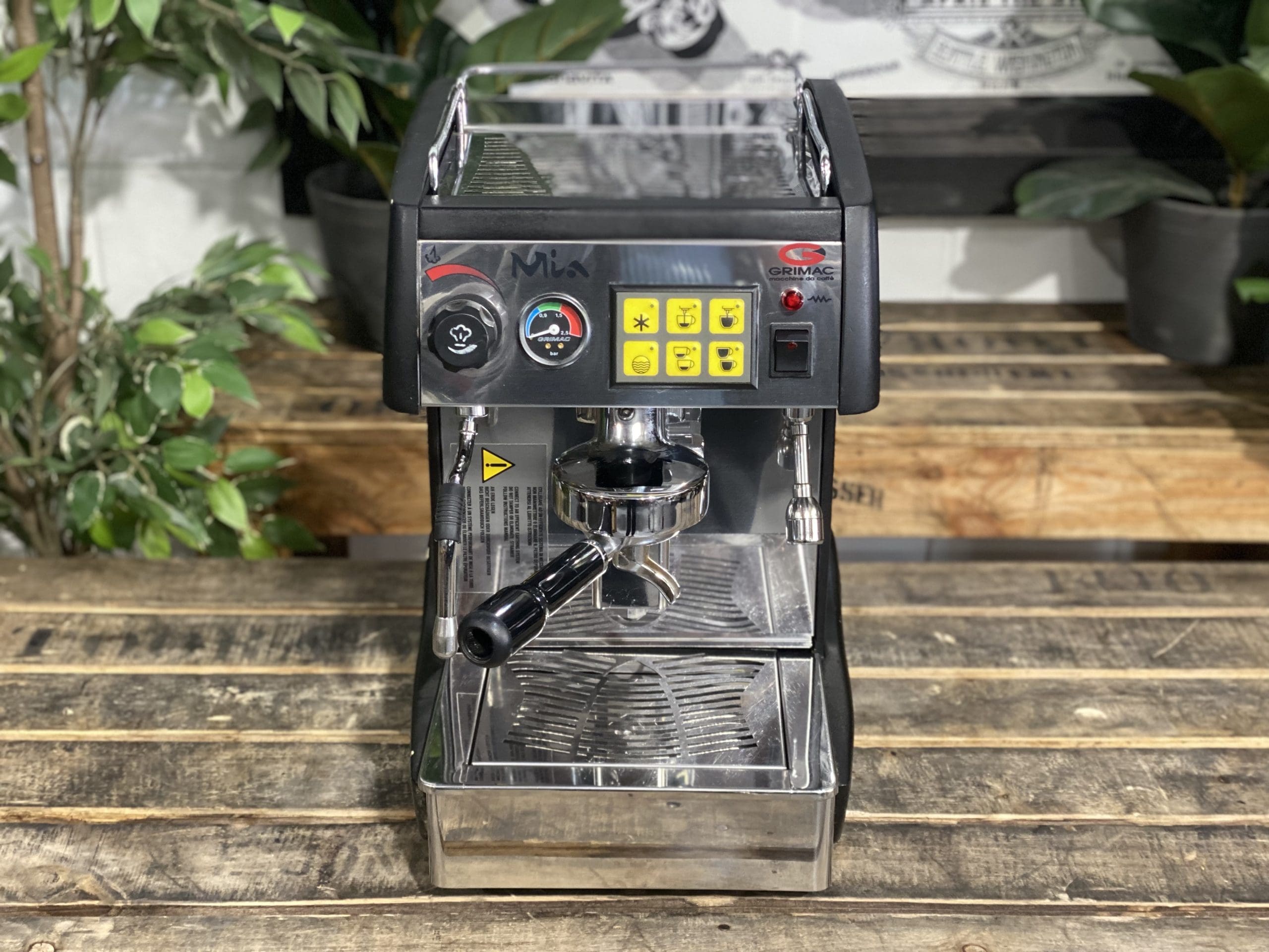Grimac Mia Volumetric Black - 1 Group Commercial Espresso Machine - Stainless