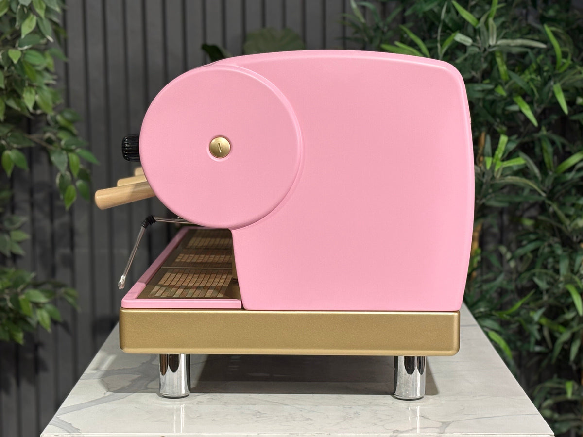 San Marino Lisa - - 3 Group Commercial Espresso Machine - Commercial - Pink, Gold & Timber