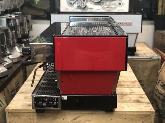 La Marzocco Linea with Chrono Touch Pads - 4 Group Commercial Espresso Machine - Red