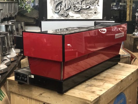 La Marzocco Linea with Chrono Touch Pads - 4 Group Commercial Espresso Machine - Red