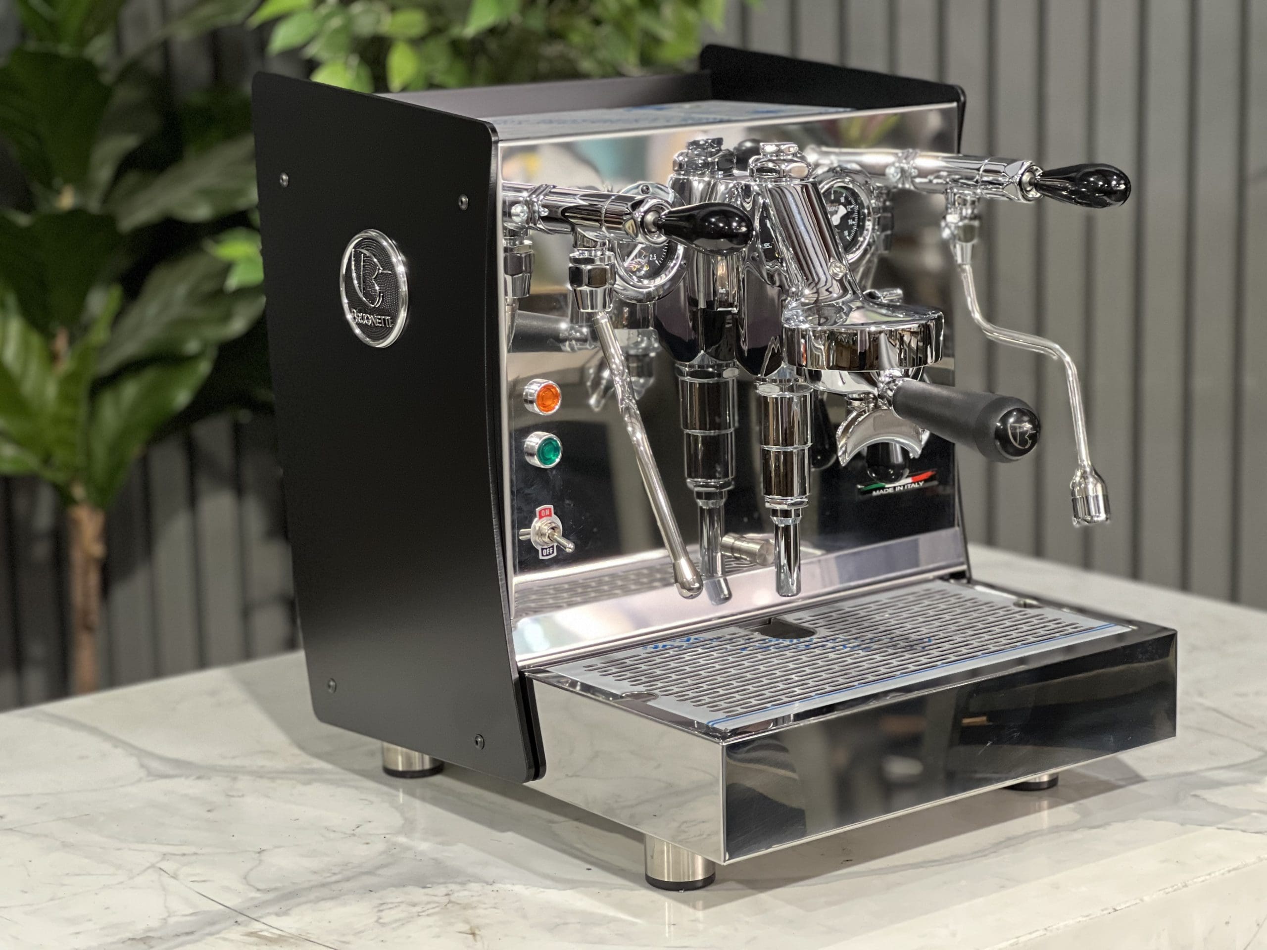 Brugnetti Giulietta Black - 1 Group Commercial Espresso Machine - Stainless