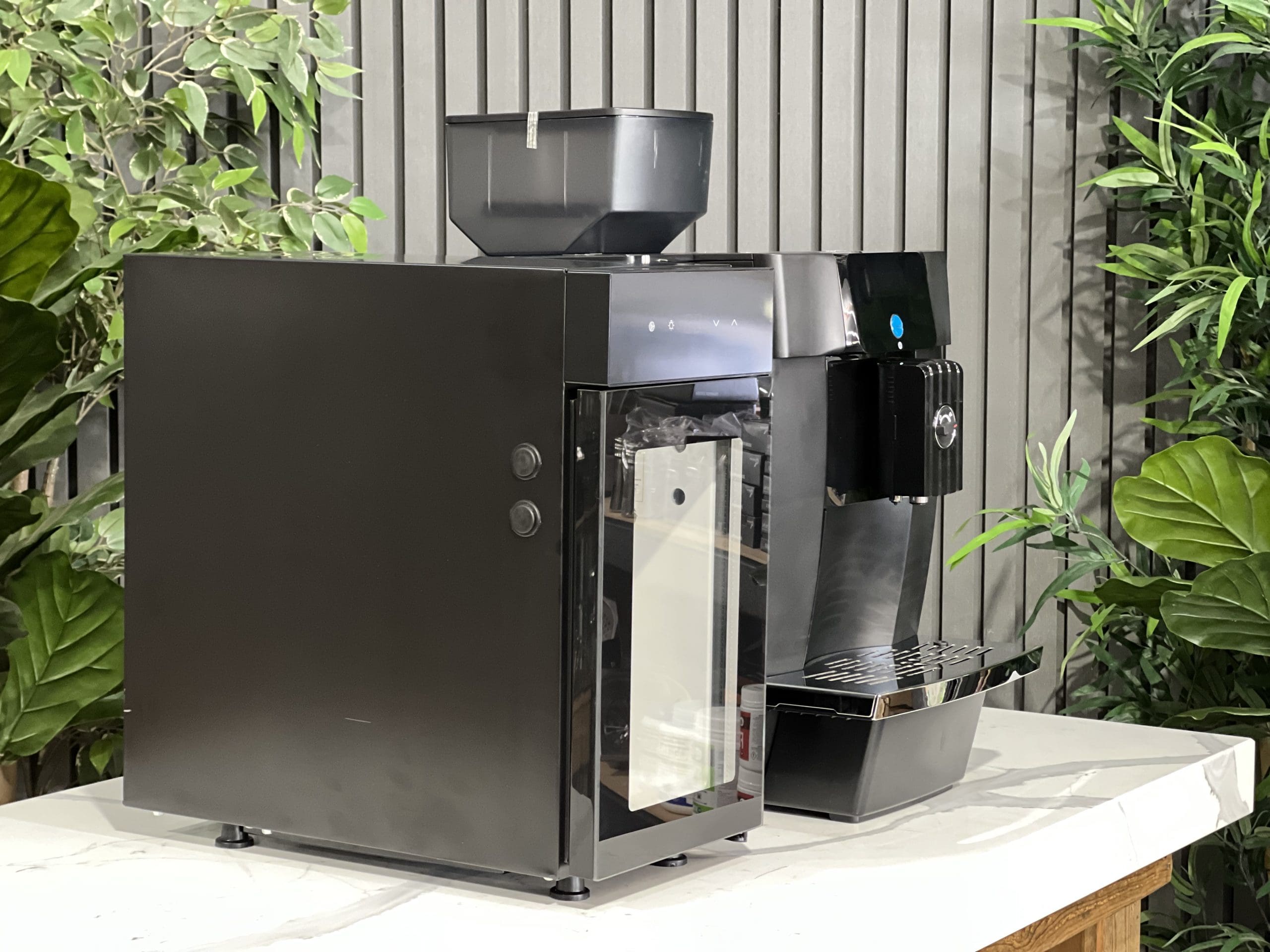 Carimali CA1100 W/ C DGT Fridge - Fully Automatic Coffee Machine - Black