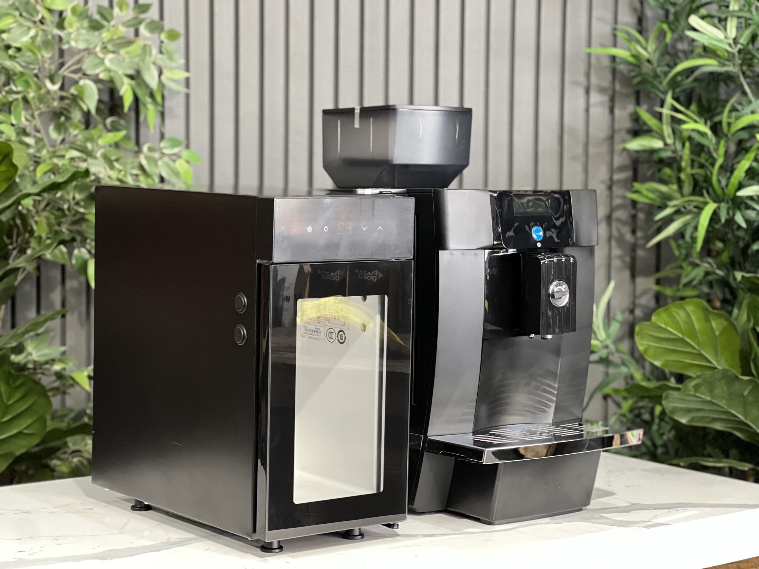 Carimali CA1100 W/ C DGT Fridge - Fully Automatic Coffee Machine - Black