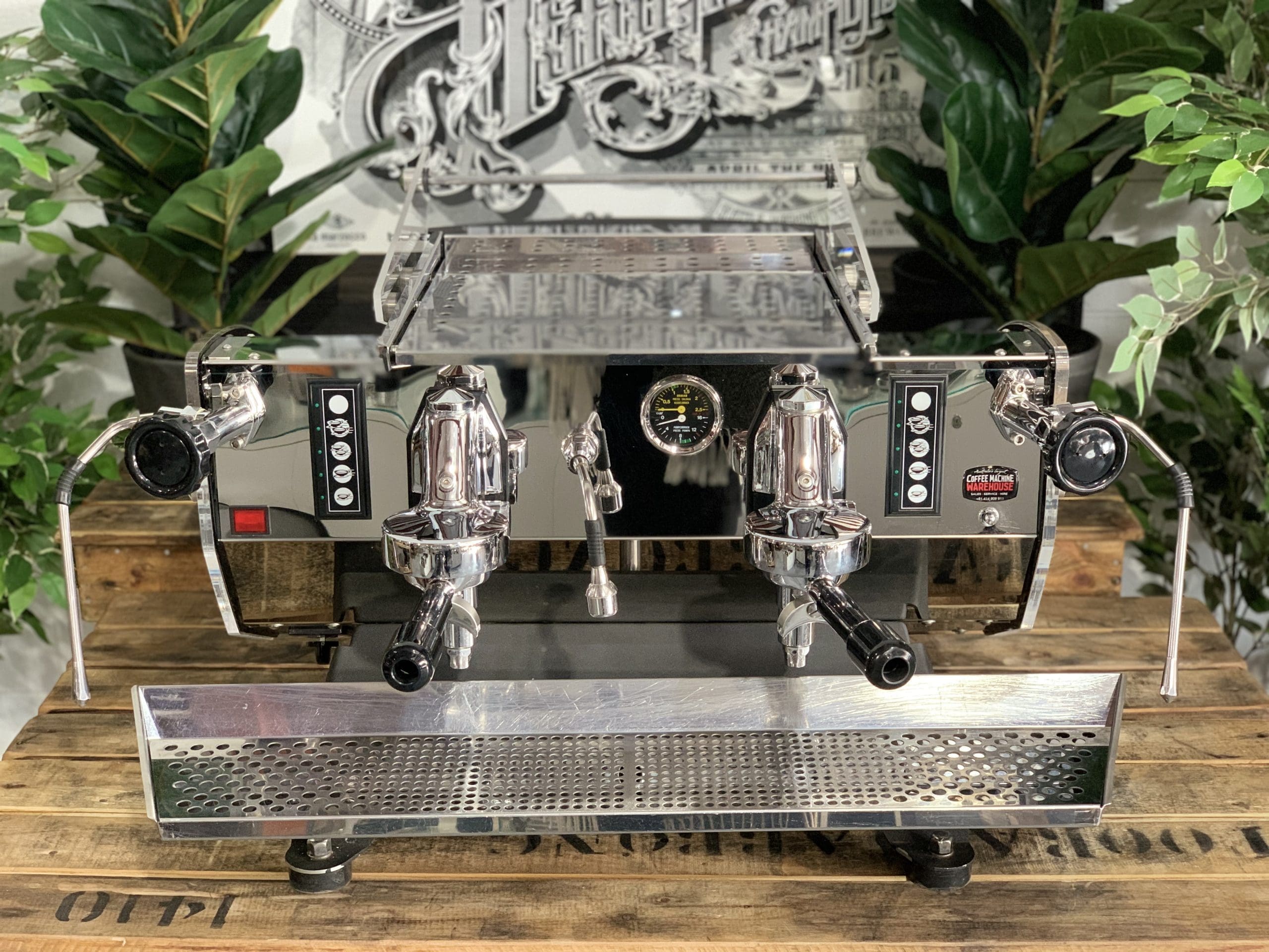 Kees Van Der Westen Mirage Duette Black Sides - 2 Group Commercial Espresso Machine - Stainless