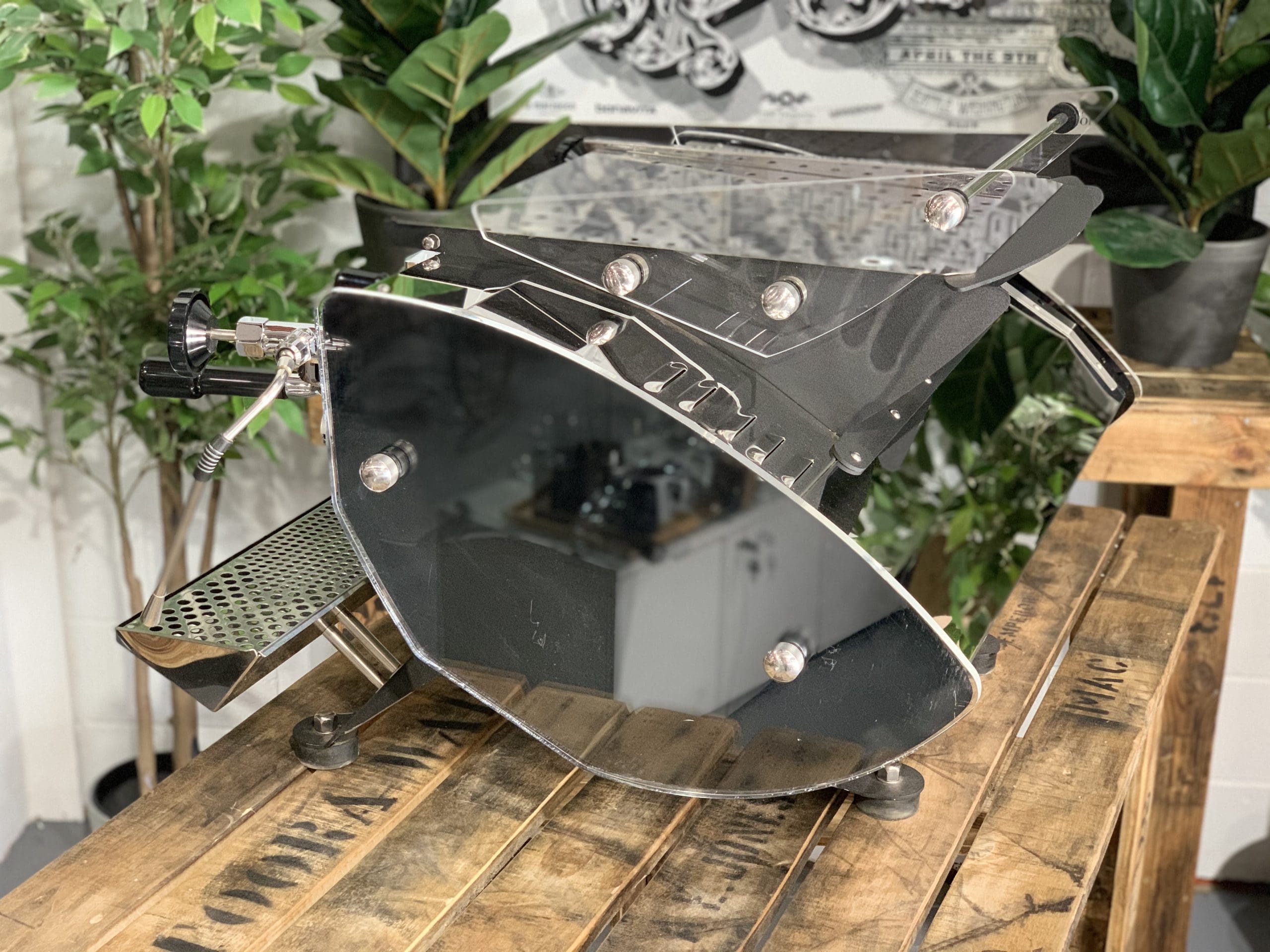 Kees Van Der Westen Mirage Duette Black Sides - 2 Group Commercial Espresso Machine - Stainless