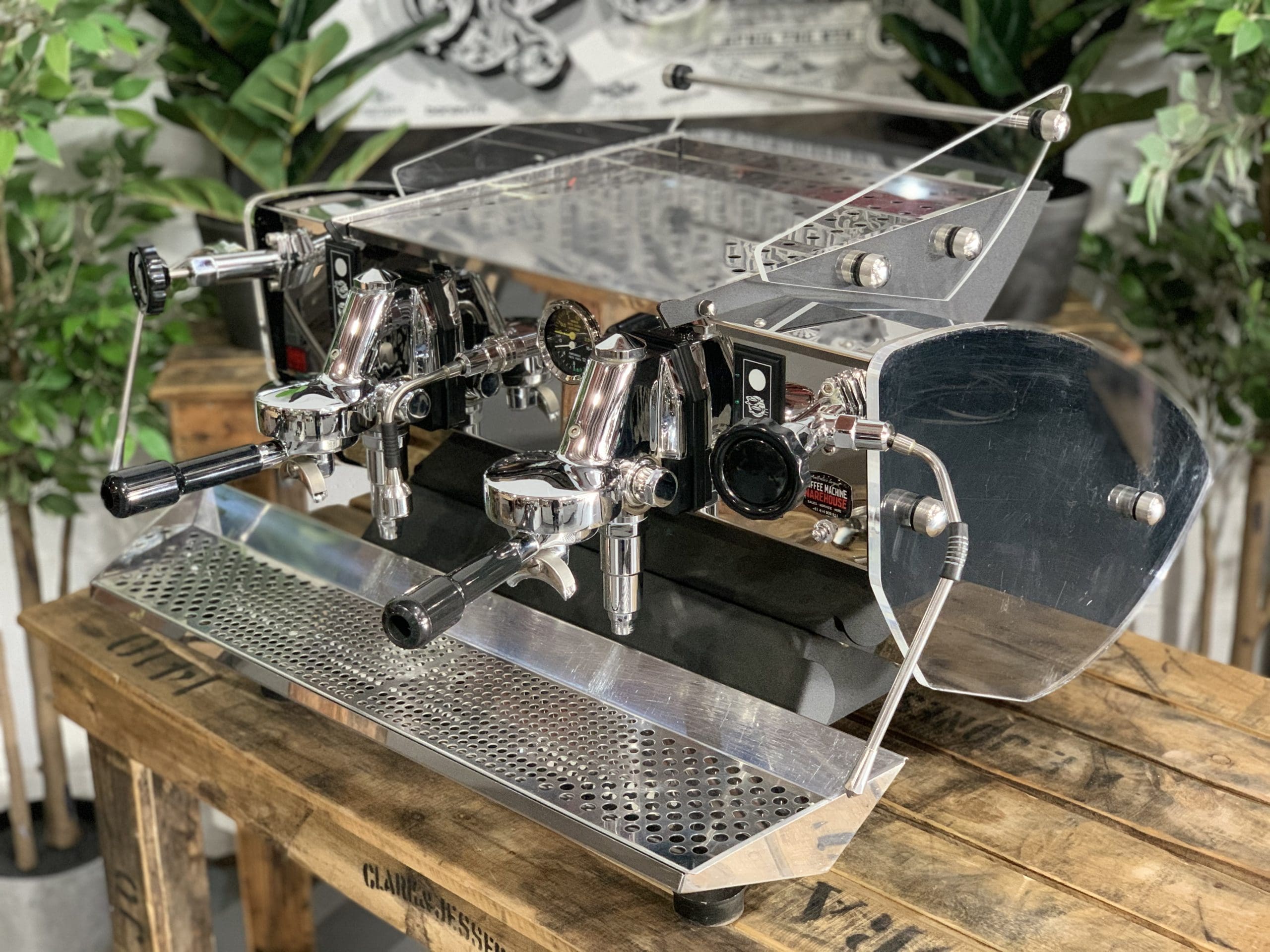 Kees Van Der Westen Mirage Duette Black Sides - 2 Group Commercial Espresso Machine - Stainless