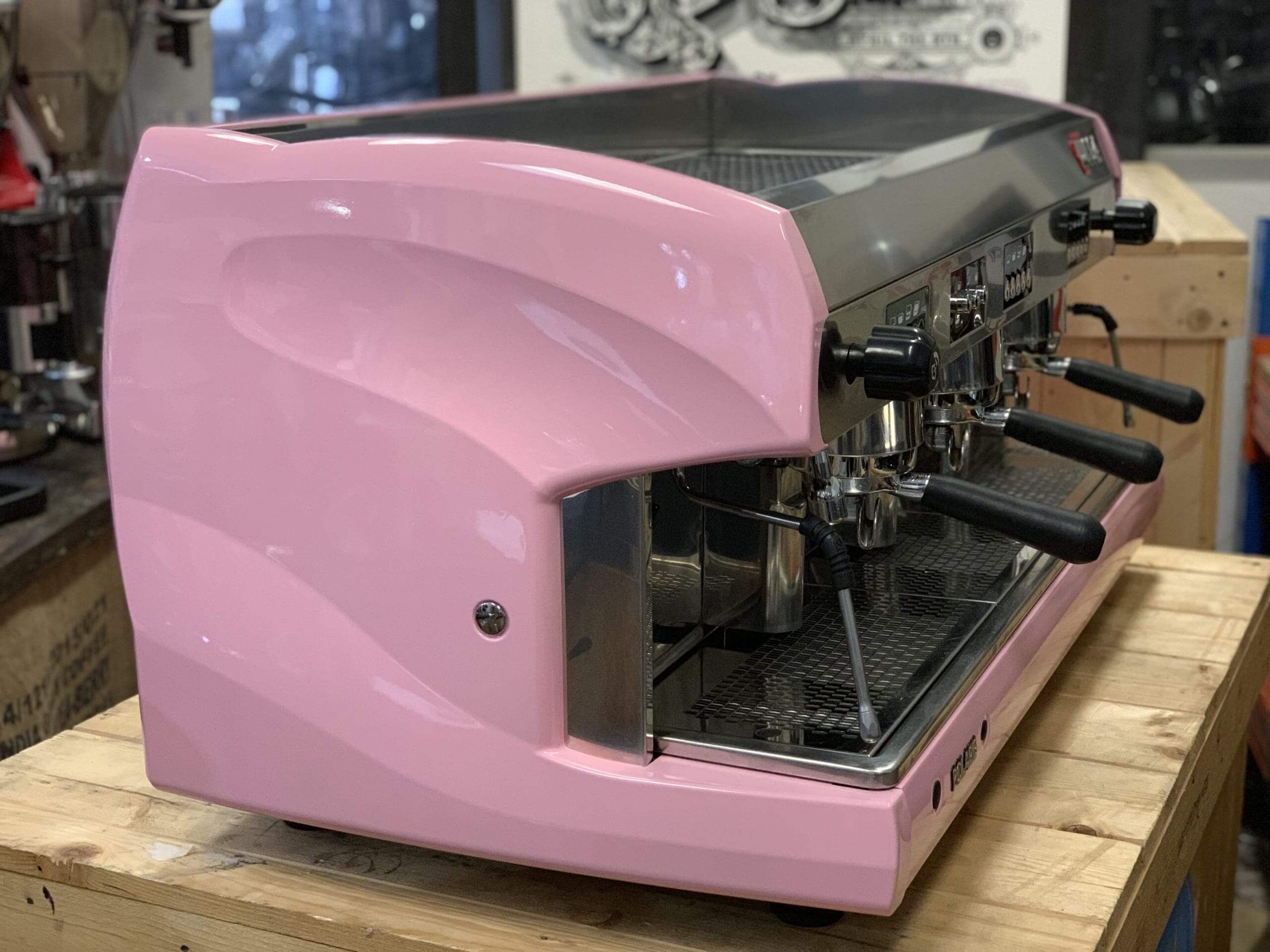 Wega Polaris - 3 Group Commercial Espresso Machine - Pink