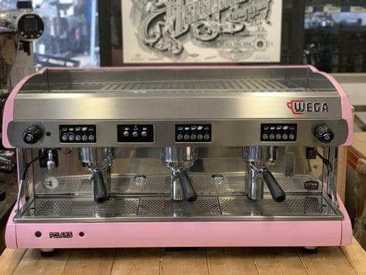 Wega Polaris - 3 Group Commercial Espresso Machine - Pink