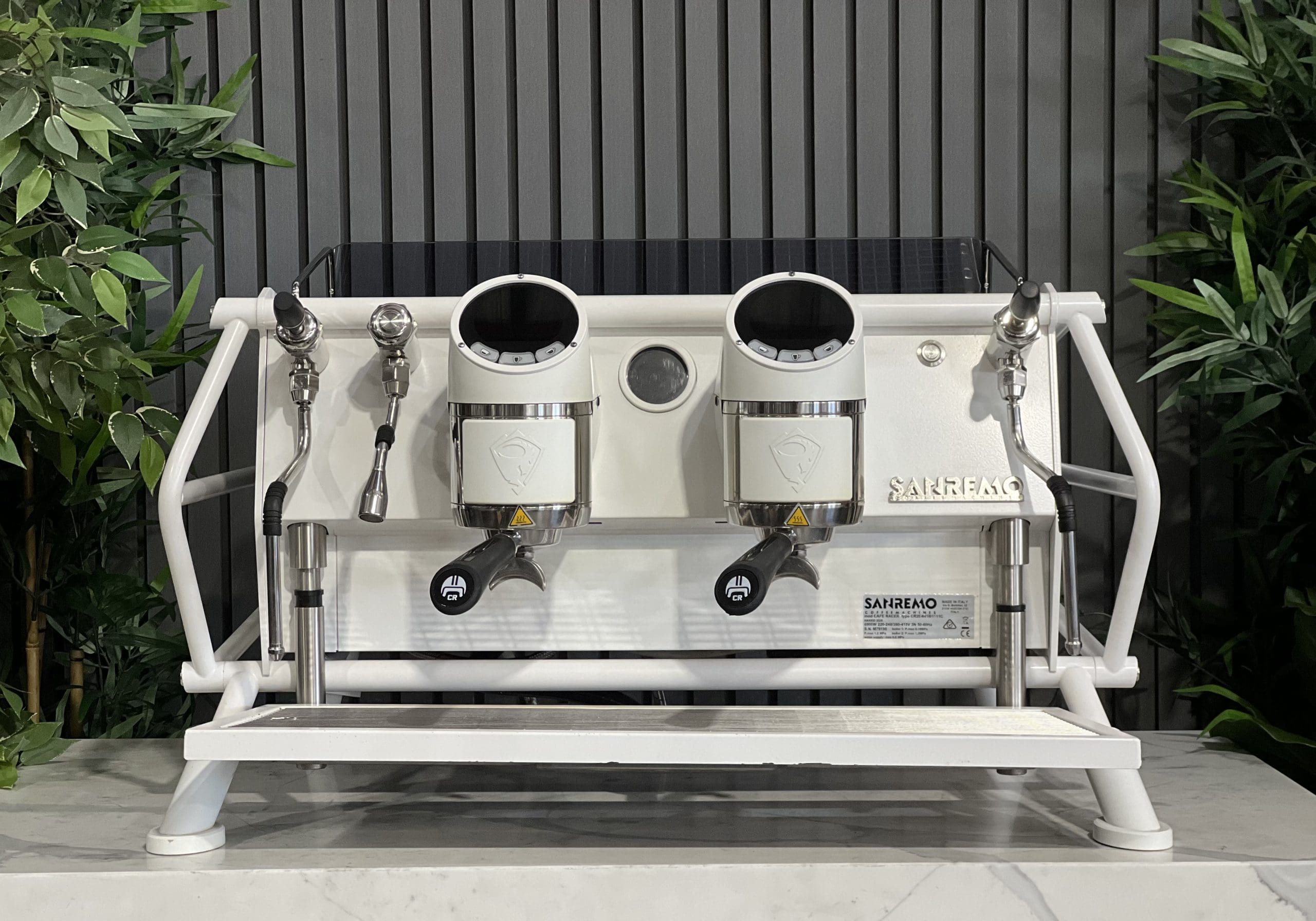San Remo Cafe Racer - 2 Group Commercial Espresso Machine - White