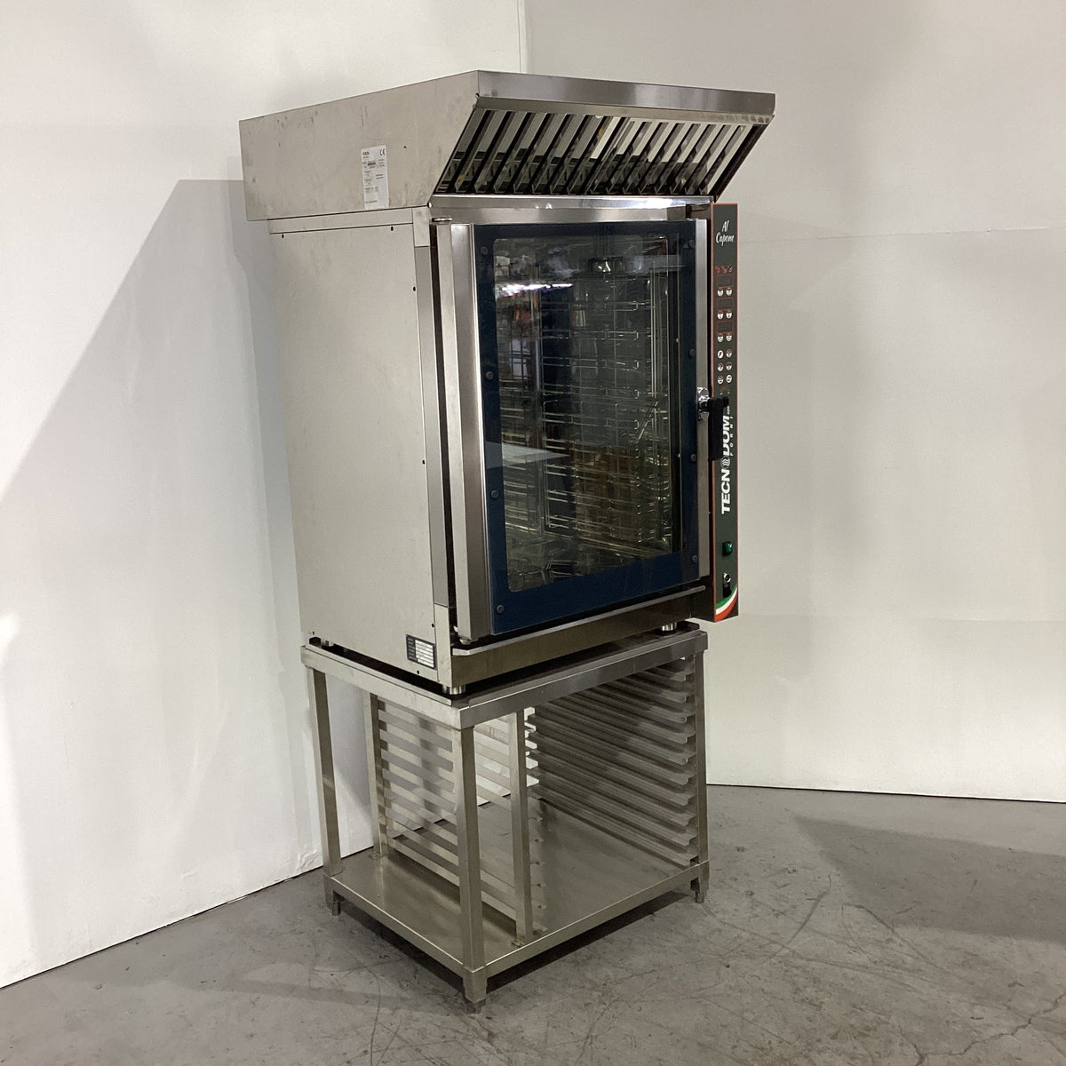 Tecnodom TDC-10VH 10 Tray Combi Oven + Stand & FED Exhaust Canopy - 916851