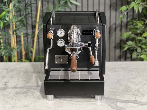 Izzo Alex Duetto IV PLUS black - 1 Group Commercial Espresso Machine - Timber