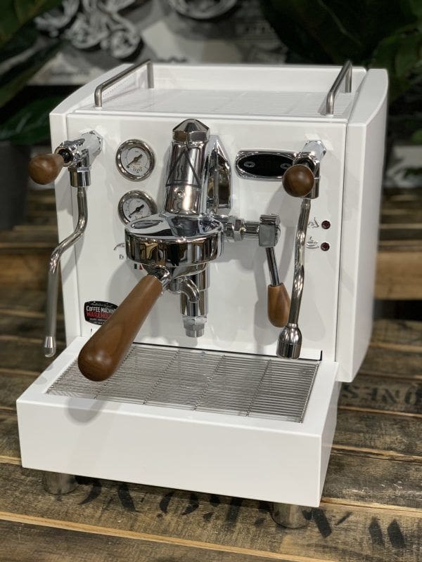 Izzo Alex Duetto IV PLUS White - 1 Group Commercial Espresso Machine - Timber