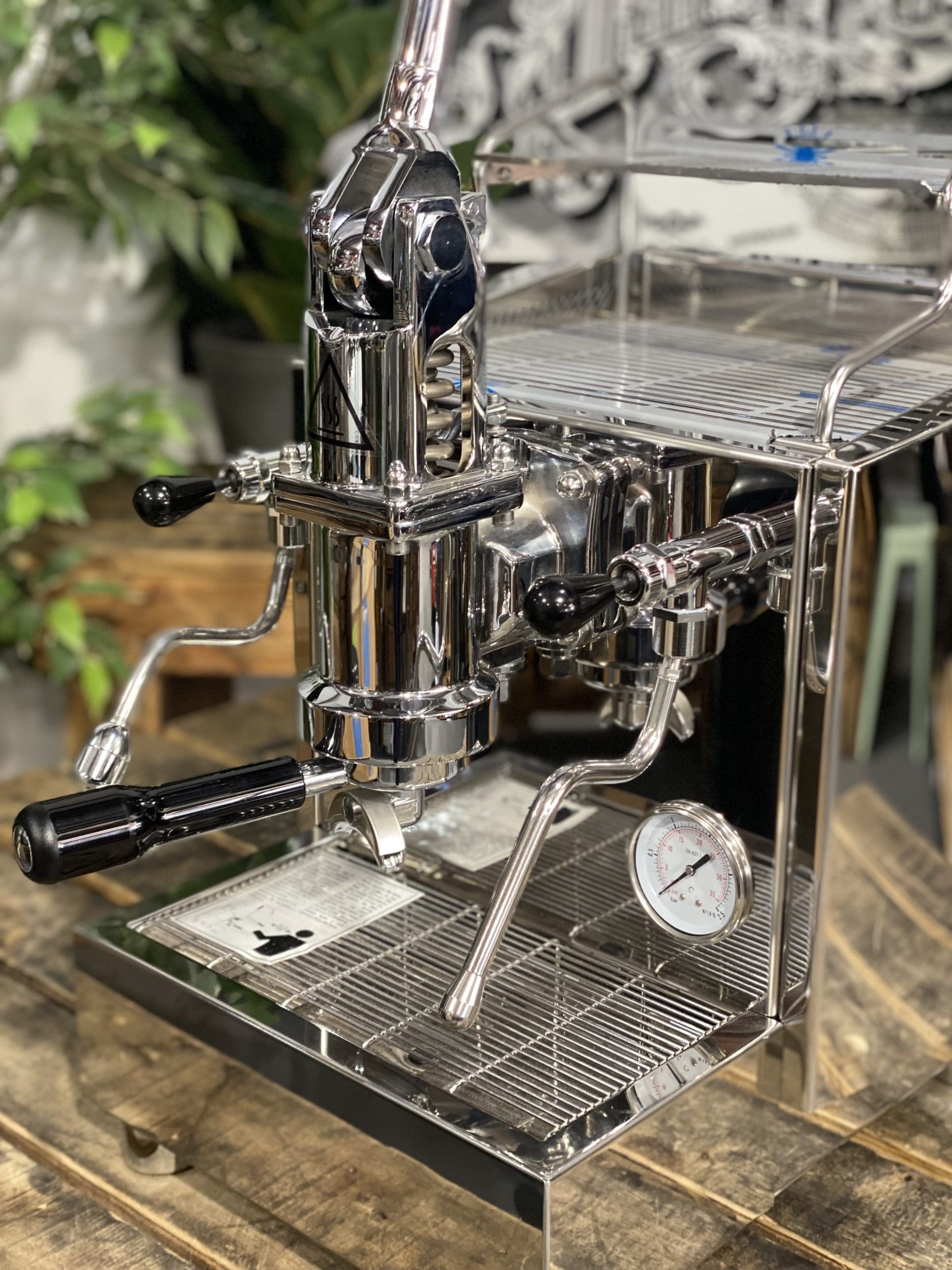 Izzo Alex Leva (Full Pull Lever) Plumbed &amp; No Pump - 1 Group Commercial Espresso Machine