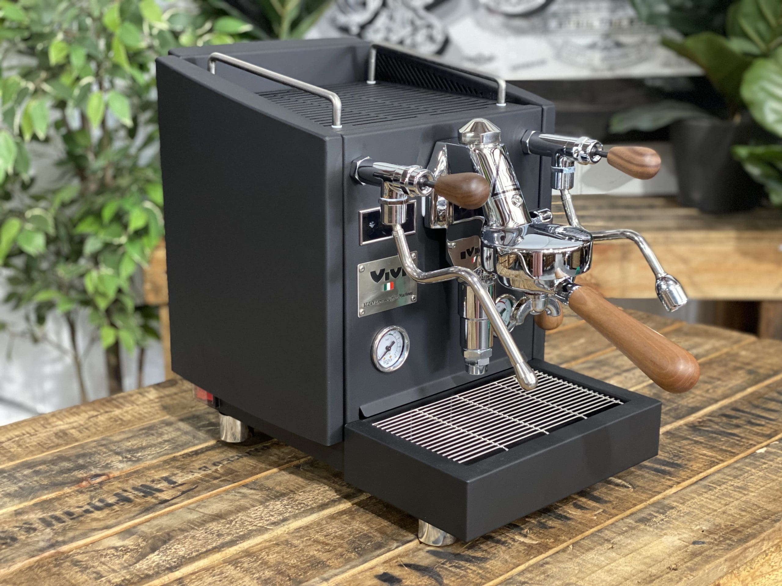 Izzo Vivi Duetto Dual Boiler Black - 1 Group Commercial Espresso Machine - Timber