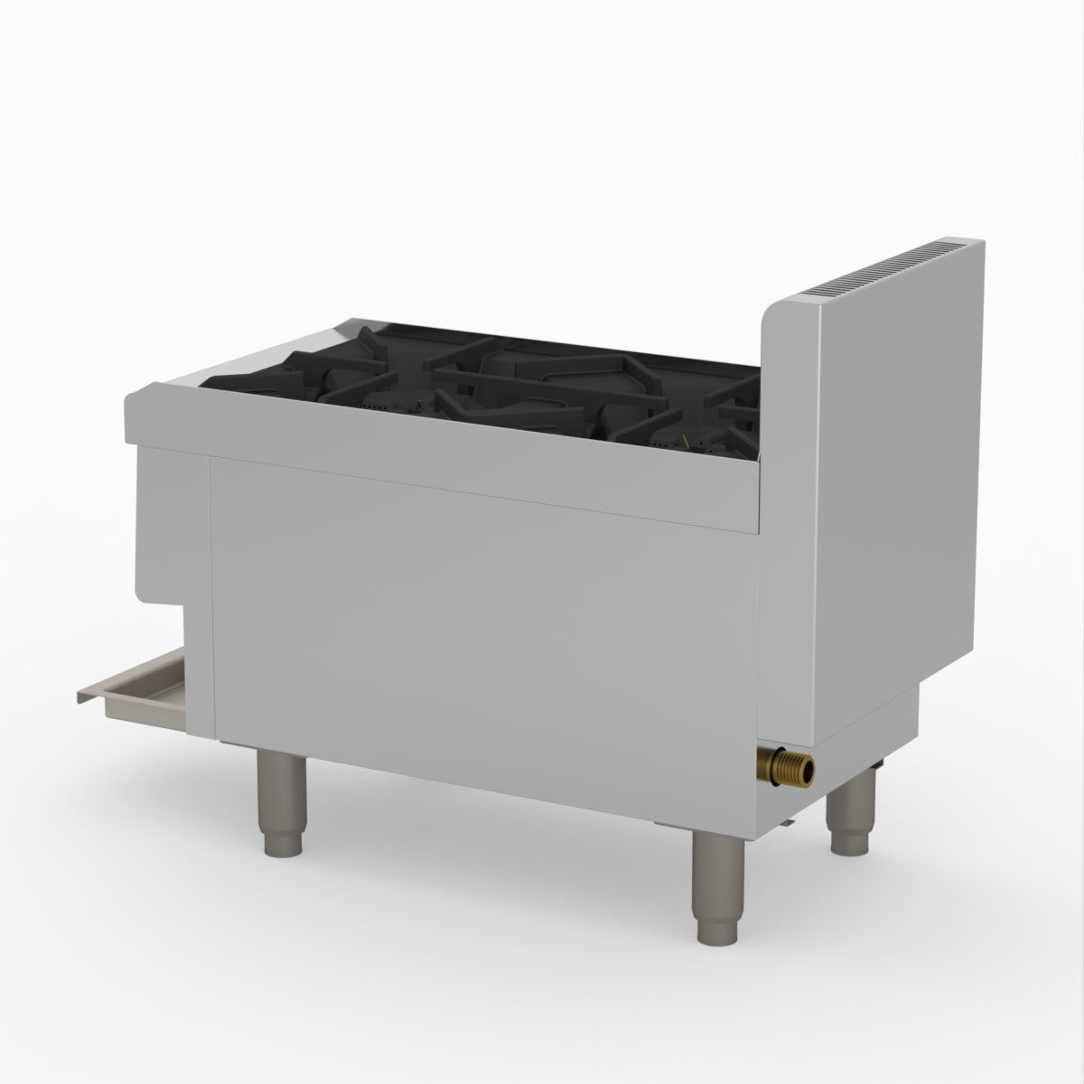 GasMAX Benchtop Lpg 2 Burner Cooktop W/ Splashback - JUS-TR-2BLPG
