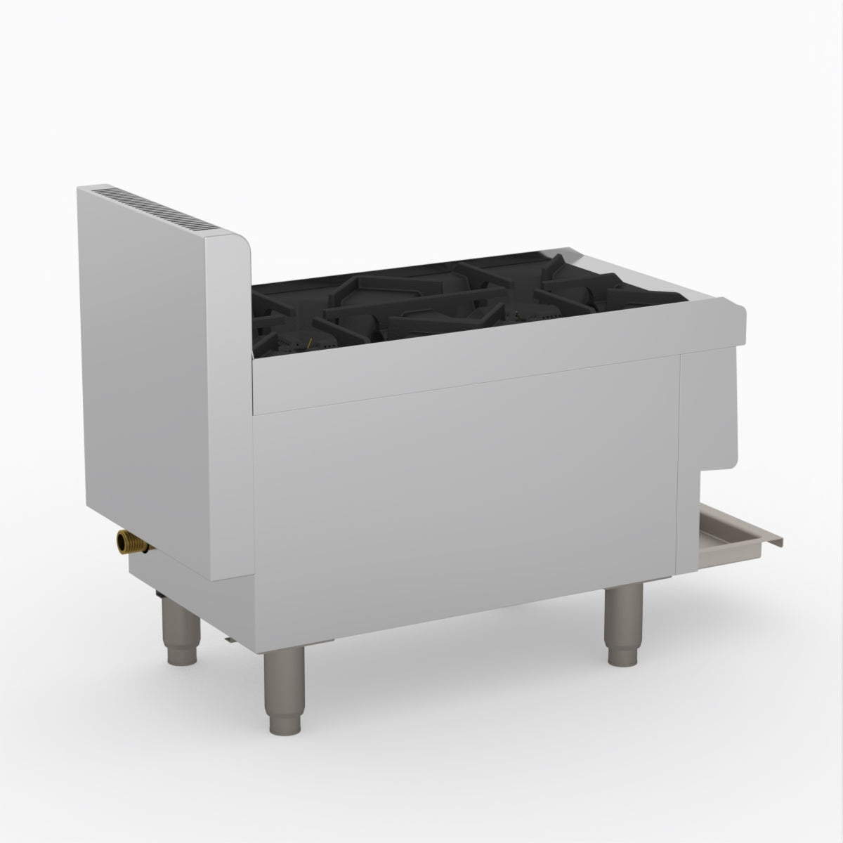 GasMAX Benchtop Lpg 2 Burner Cooktop W/ Splashback - JUS-TR-2BLPG