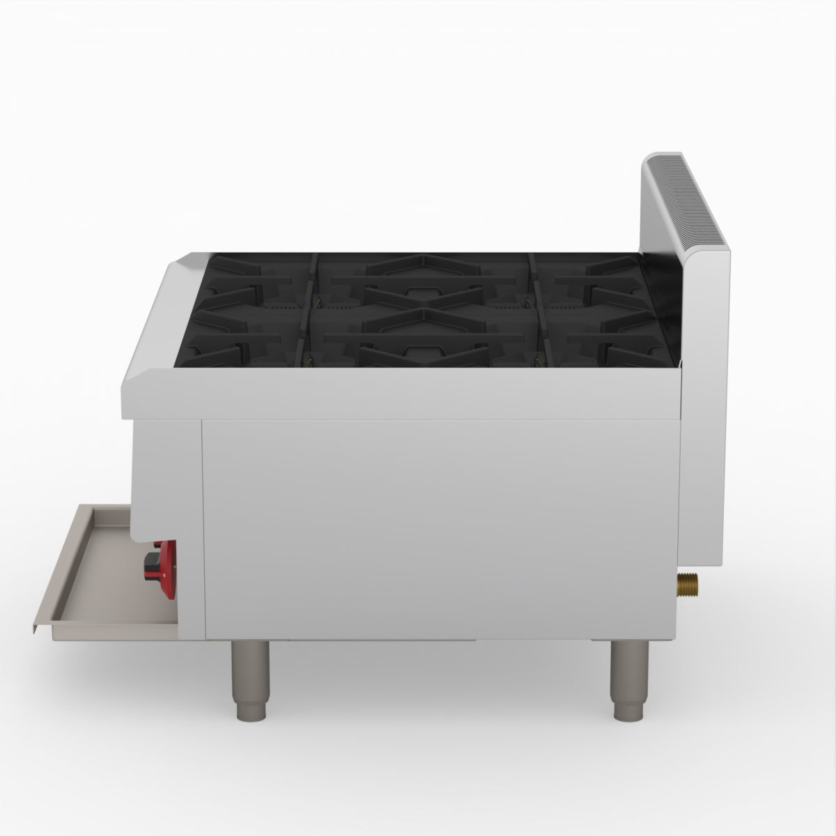GasMAX Benchtop Natural Gas 4 Burner Cooktop W/ Splashback - JUS-TR-4B
