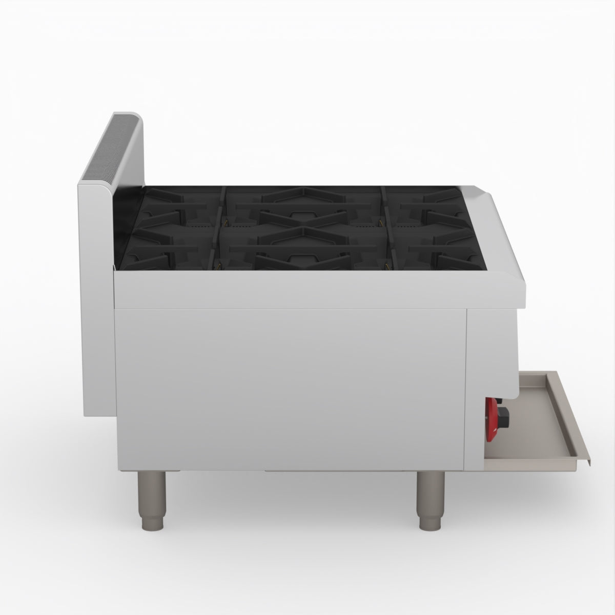 GasMAX Benchtop Natural Gas 4 Burner Cooktop W/ Splashback - JUS-TR-4B