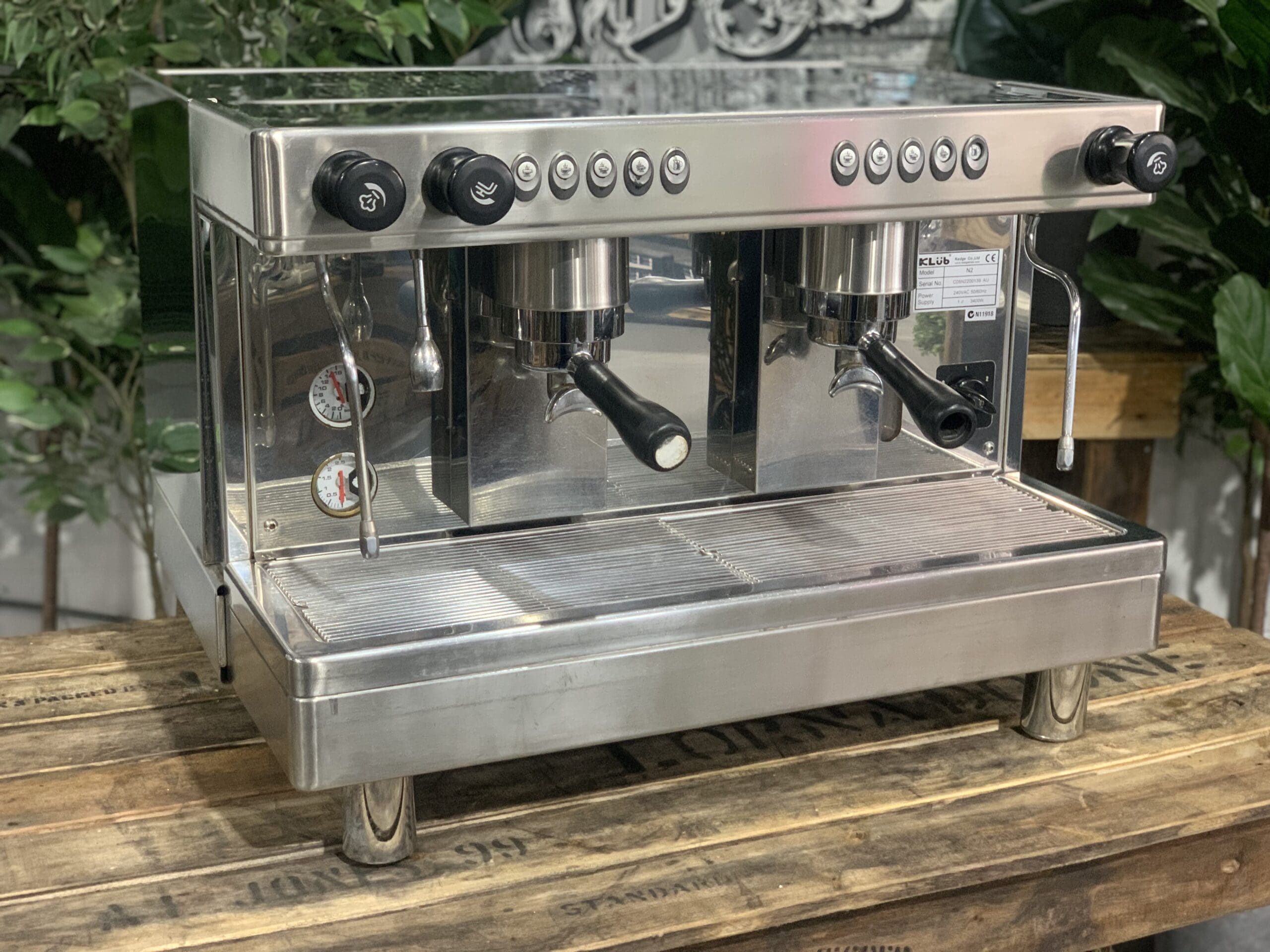 Klub N2 - 2 Group Commercial Espresso Machine - Stainless Steel
