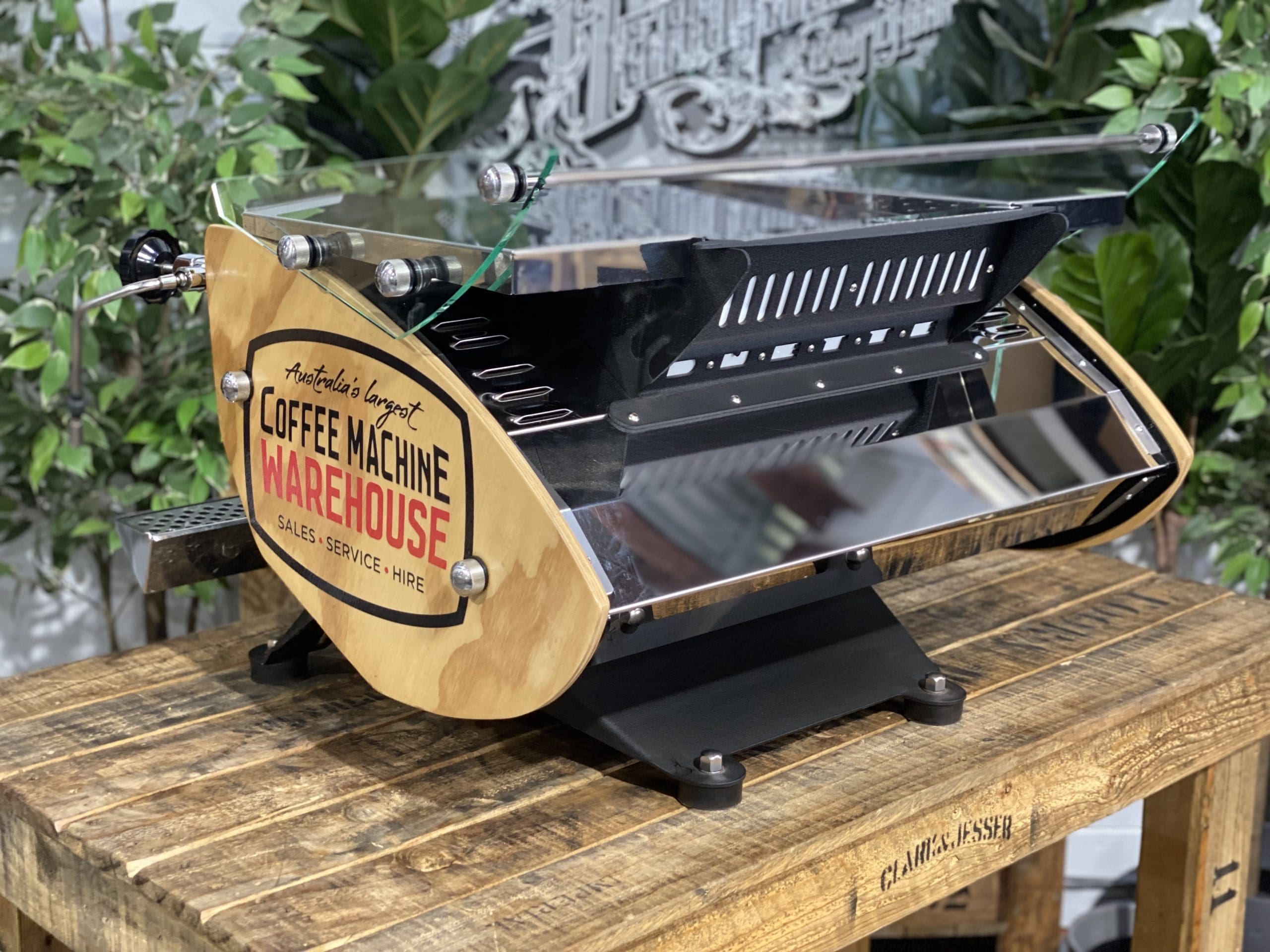 Kees Van Der Westen Mirage Duette Stainless Used - 2 Group Commercial Espresso Machine - Timber