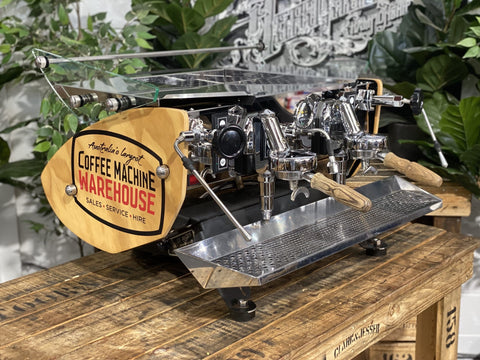 Kees Van Der Westen Mirage Duette Stainless Used - 2 Group Commercial Espresso Machine - Timber