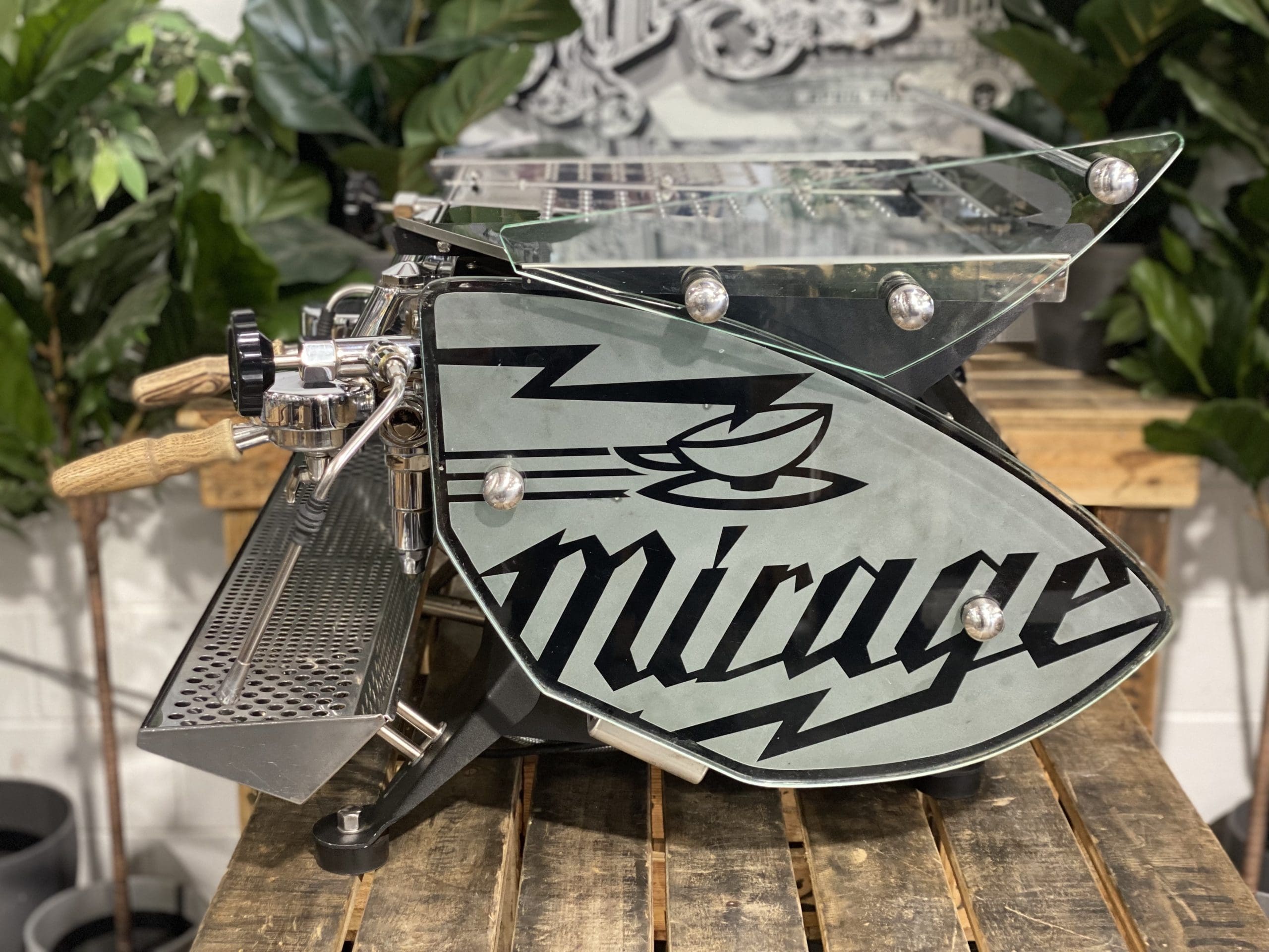 Kees Van Der Westen Mirage Duette Timber Handles / Mirage Sides - 2 Group Commercial Espresso Machine - Stainless