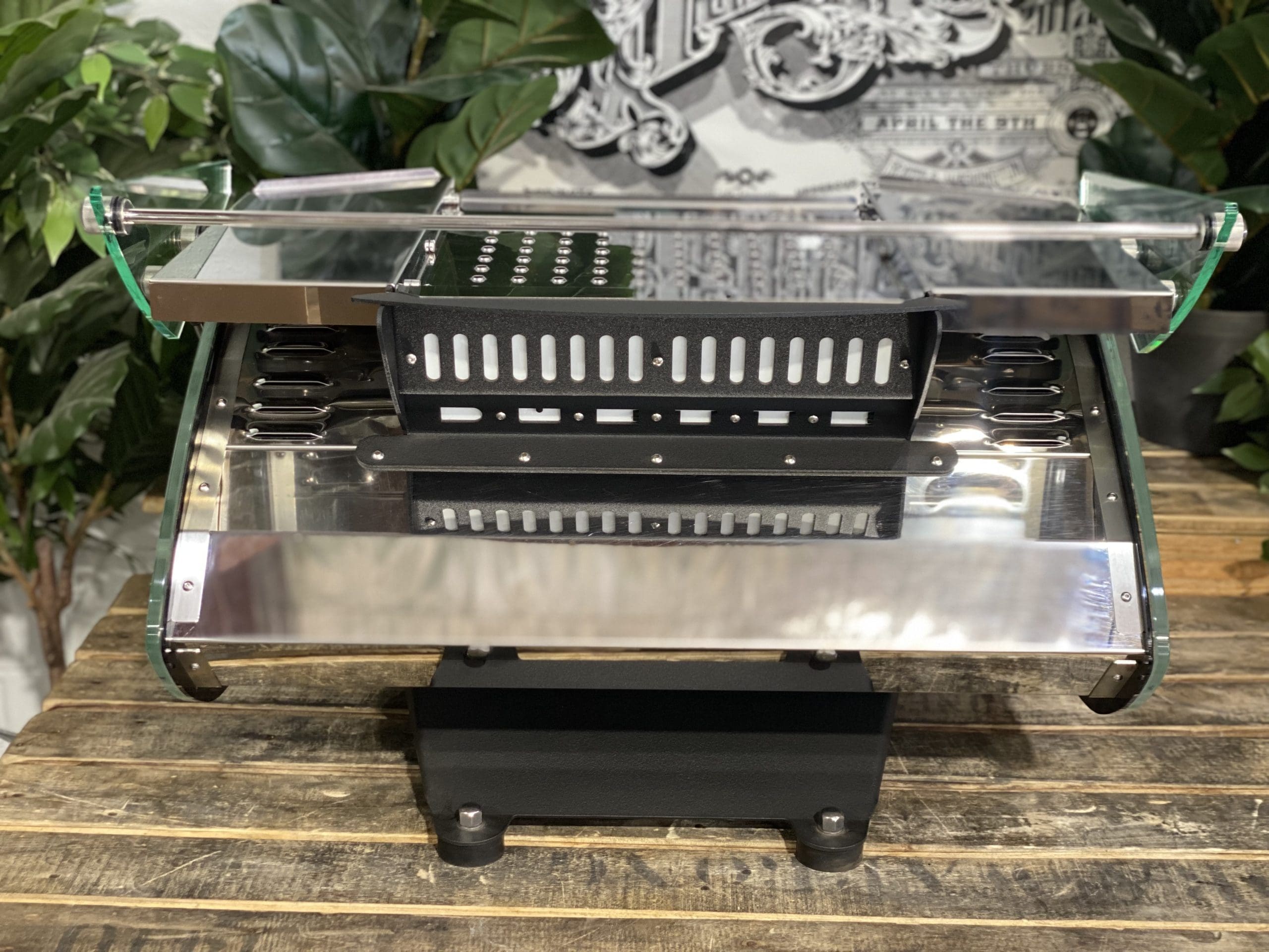 Kees Van Der Westen Mirage Duette Timber Handles / Mirage Sides - 2 Group Commercial Espresso Machine - Stainless