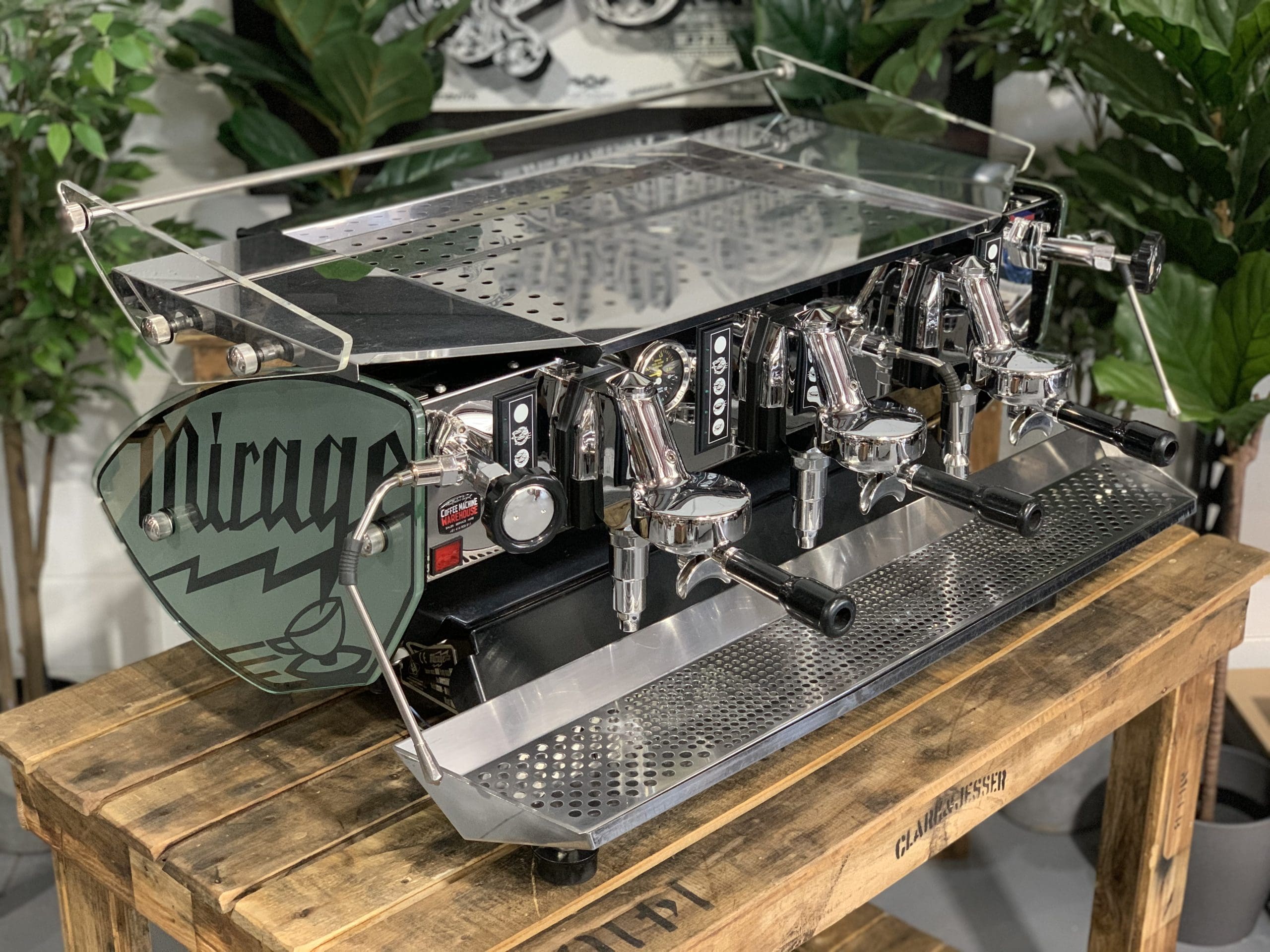 Kees Van Der Western Mirage Triplette Mirage Sides - 3 Group Commercial Espresso Machine