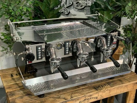 Kees Van Der Westen Mirage Triplette Sides - 3 Group Commercial Espresso Machine - Black