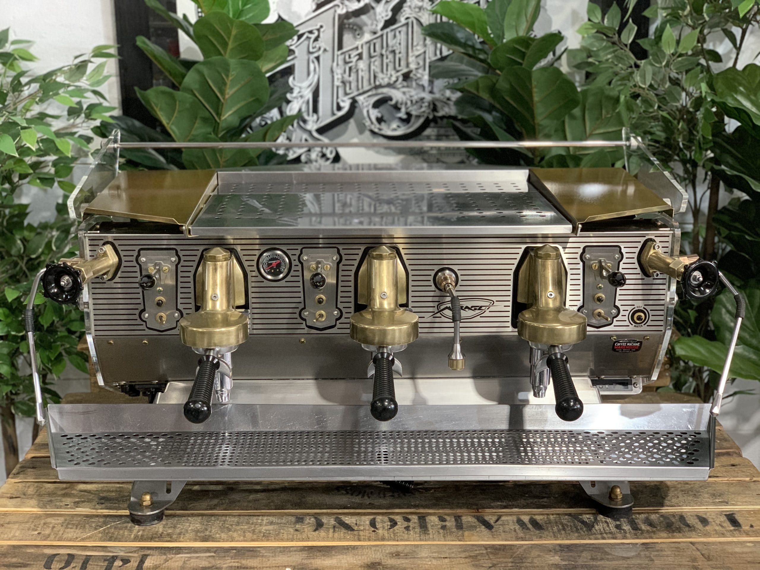 Kees Van Der Western Mirage Triplett Steampunk Bastone - 3 Group Commercial Espresso Machine