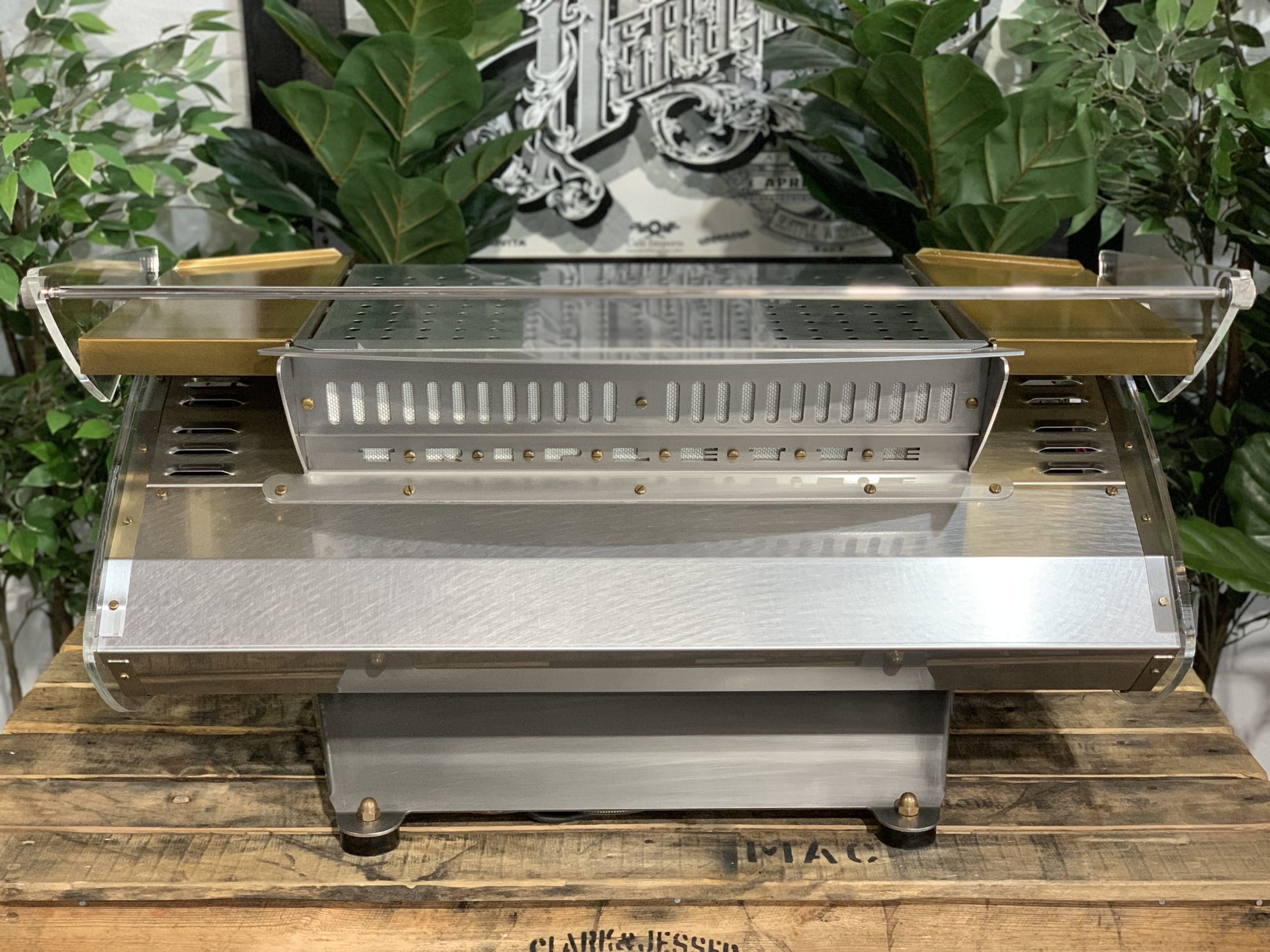 Kees Van Der Western Mirage Triplett Steampunk Bastone - 3 Group Commercial Espresso Machine