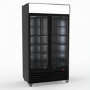 Thermaster 1000L Two Glass Door Colourbond Upright Drink Fridge Black LG-1000BP