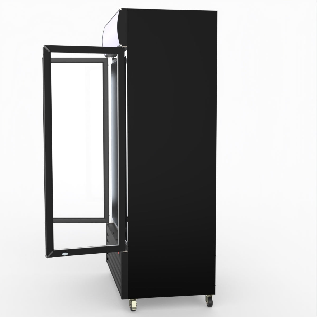 Thermaster 1000L Two Glass Door Colourbond Upright Drink Fridge Black LG-1000BP