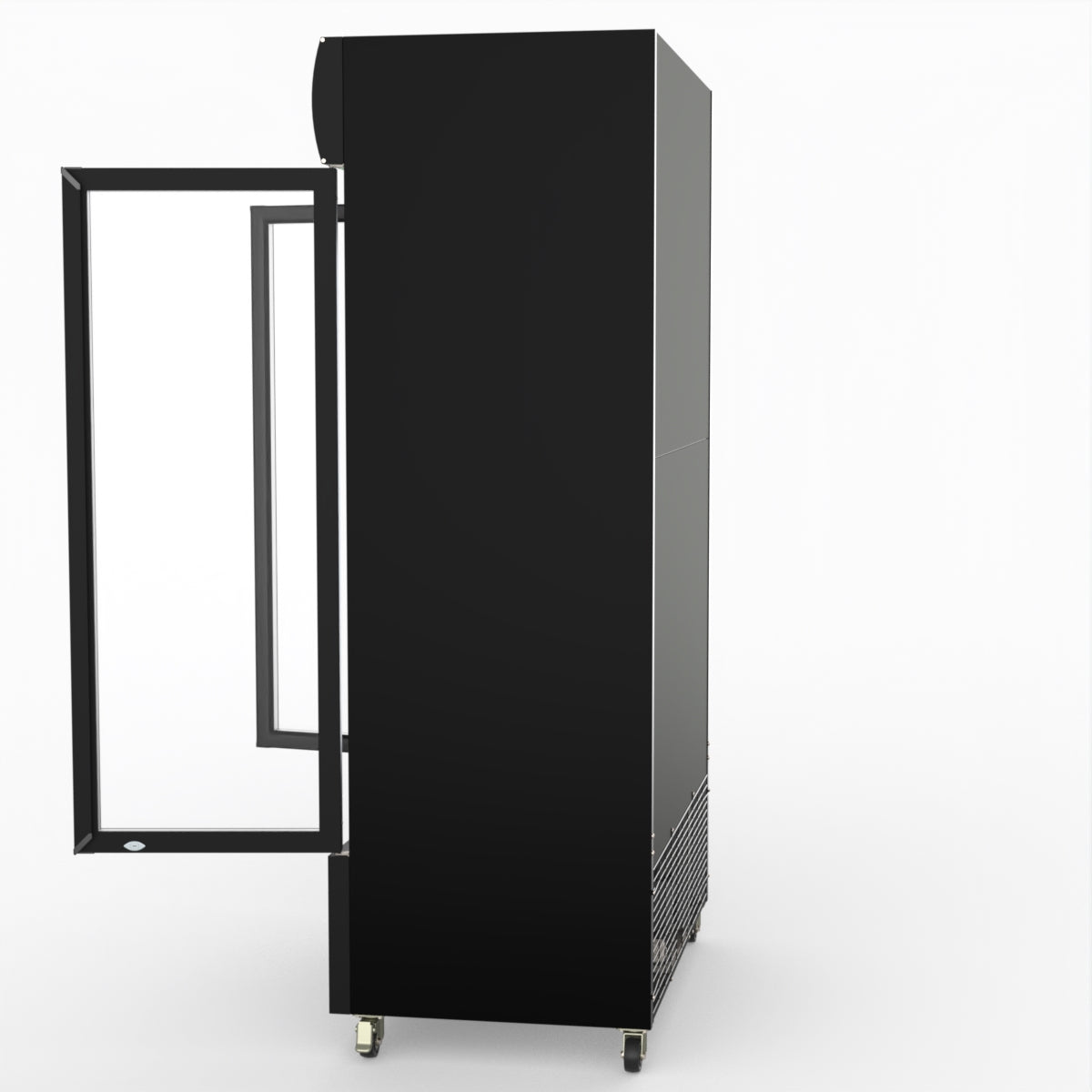 Thermaster 1000L Two Glass Door Colourbond Upright Drink Fridge Black LG-1000BP