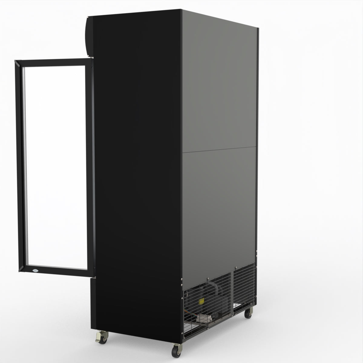 Thermaster 1000L Two Glass Door Colourbond Upright Drink Fridge Black LG-1000BP