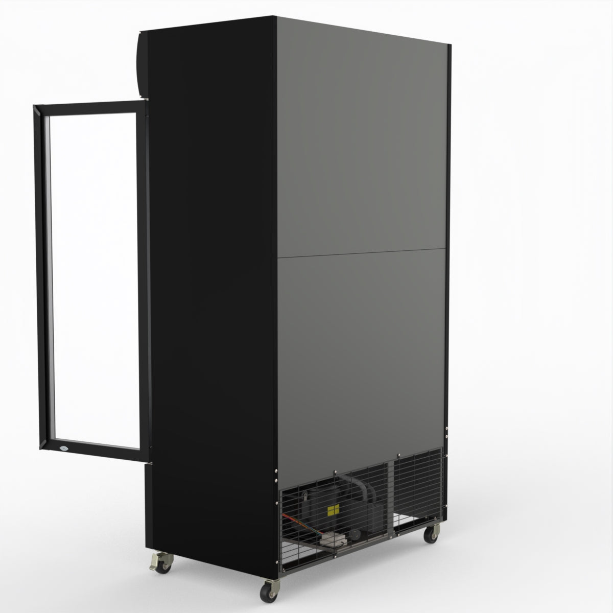 Thermaster 1000L Two Glass Door Colourbond Upright Drink Fridge Black LG-1000BP