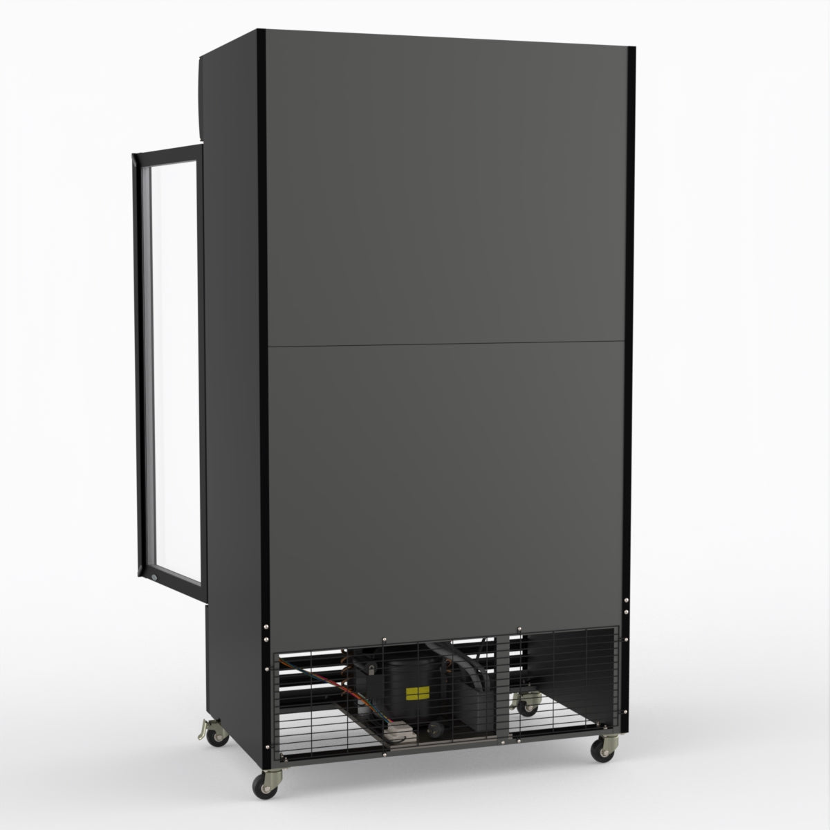Thermaster 1000L Two Glass Door Colourbond Upright Drink Fridge Black LG-1000BP