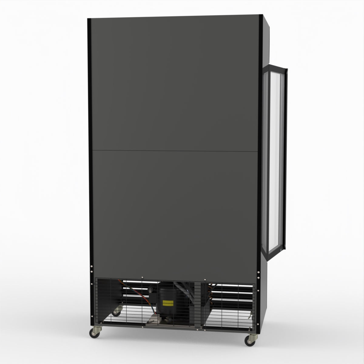 Thermaster 1000L Two Glass Door Colourbond Upright Drink Fridge Black LG-1000BP
