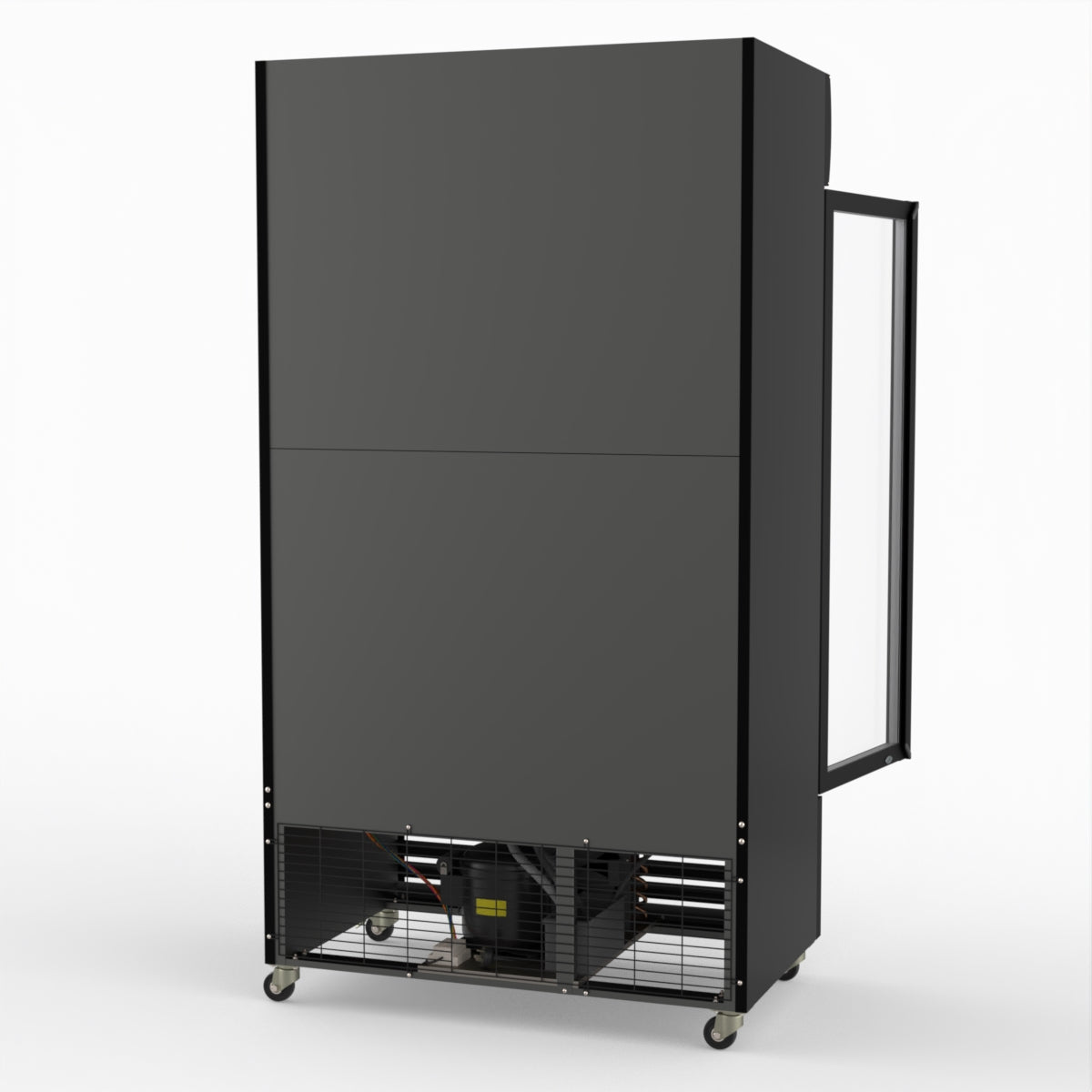 Thermaster 1000L Two Glass Door Colourbond Upright Drink Fridge Black LG-1000BP